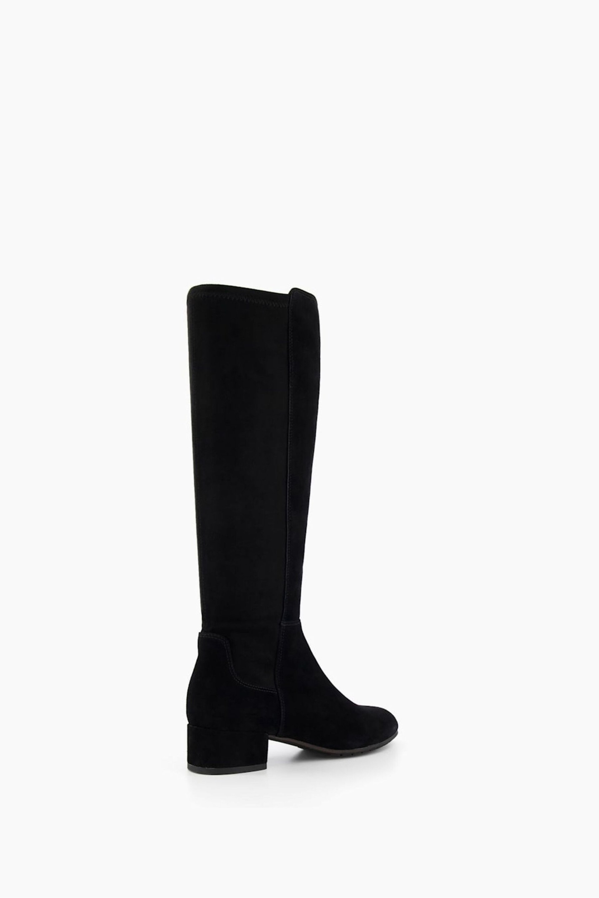 Dune London Black Tayla Smart Stretch High Leg Boots - Image 4 of 6