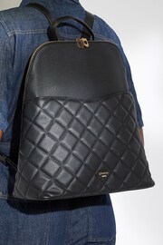 Dune London Black Dovalline Quilt Pocket Backpack - Image 2 of 5