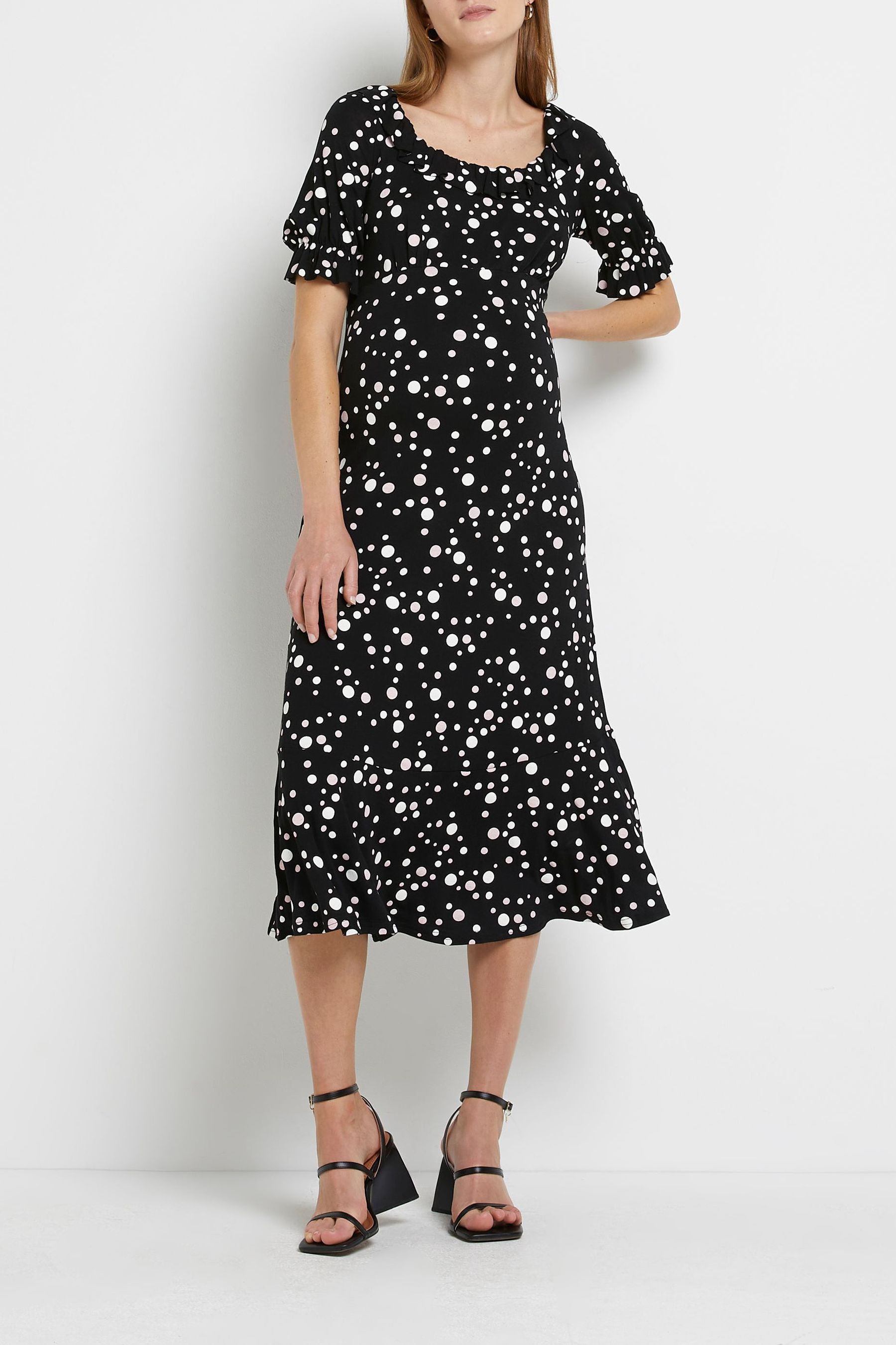 River island frill midi dress hot sale