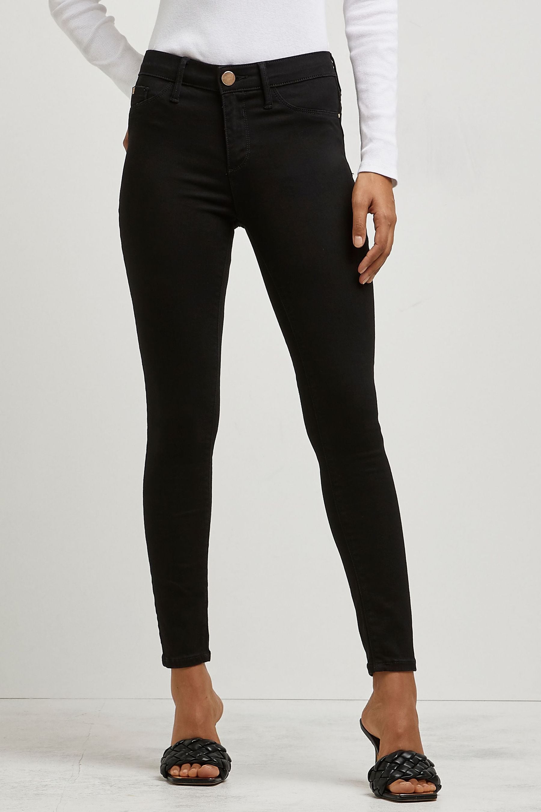 Buy River Island Petite Molly Black Jeans from Next Luxembourg