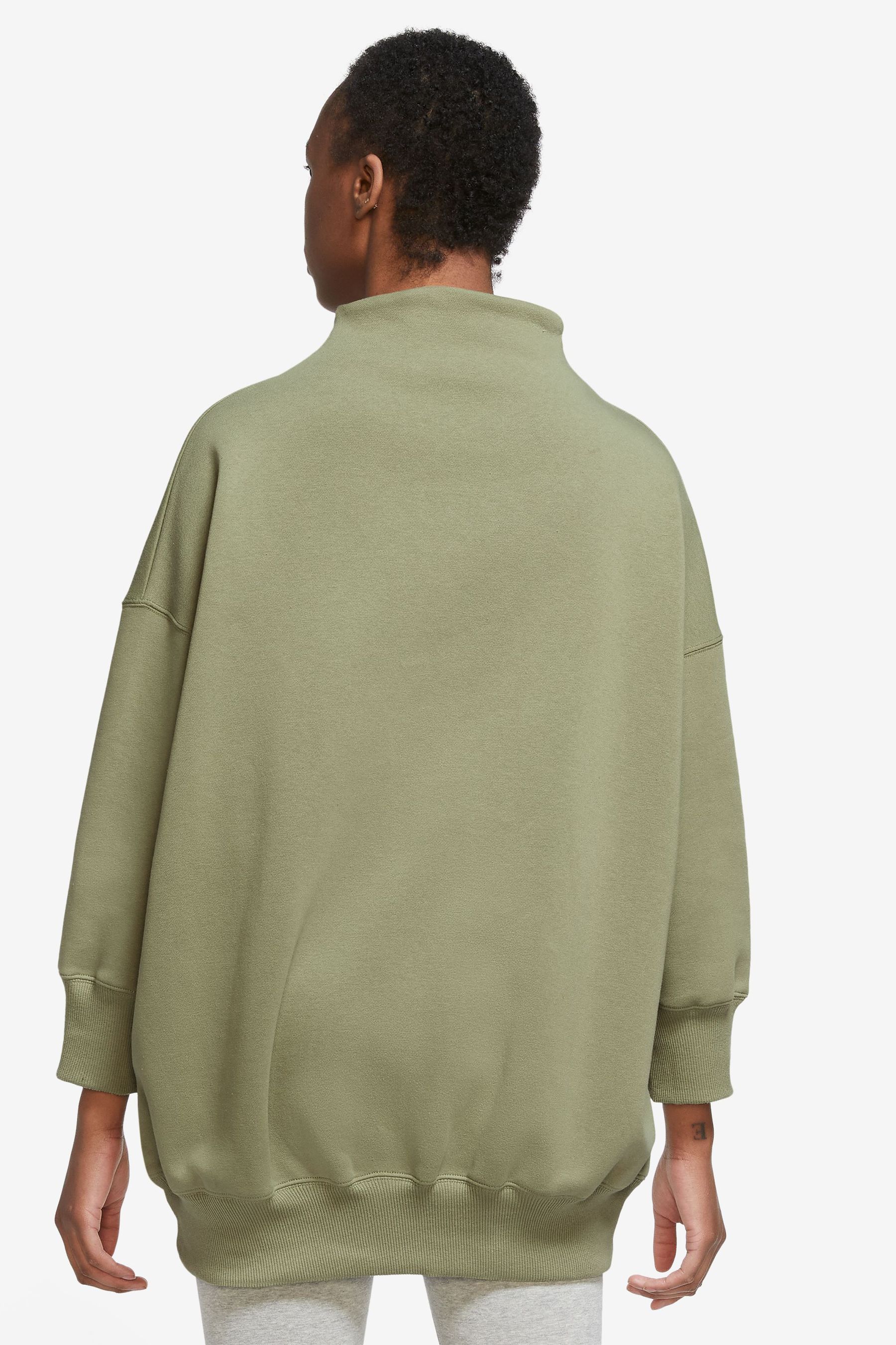 Nike mini metallic swoosh oversized pastel green hoodi online
