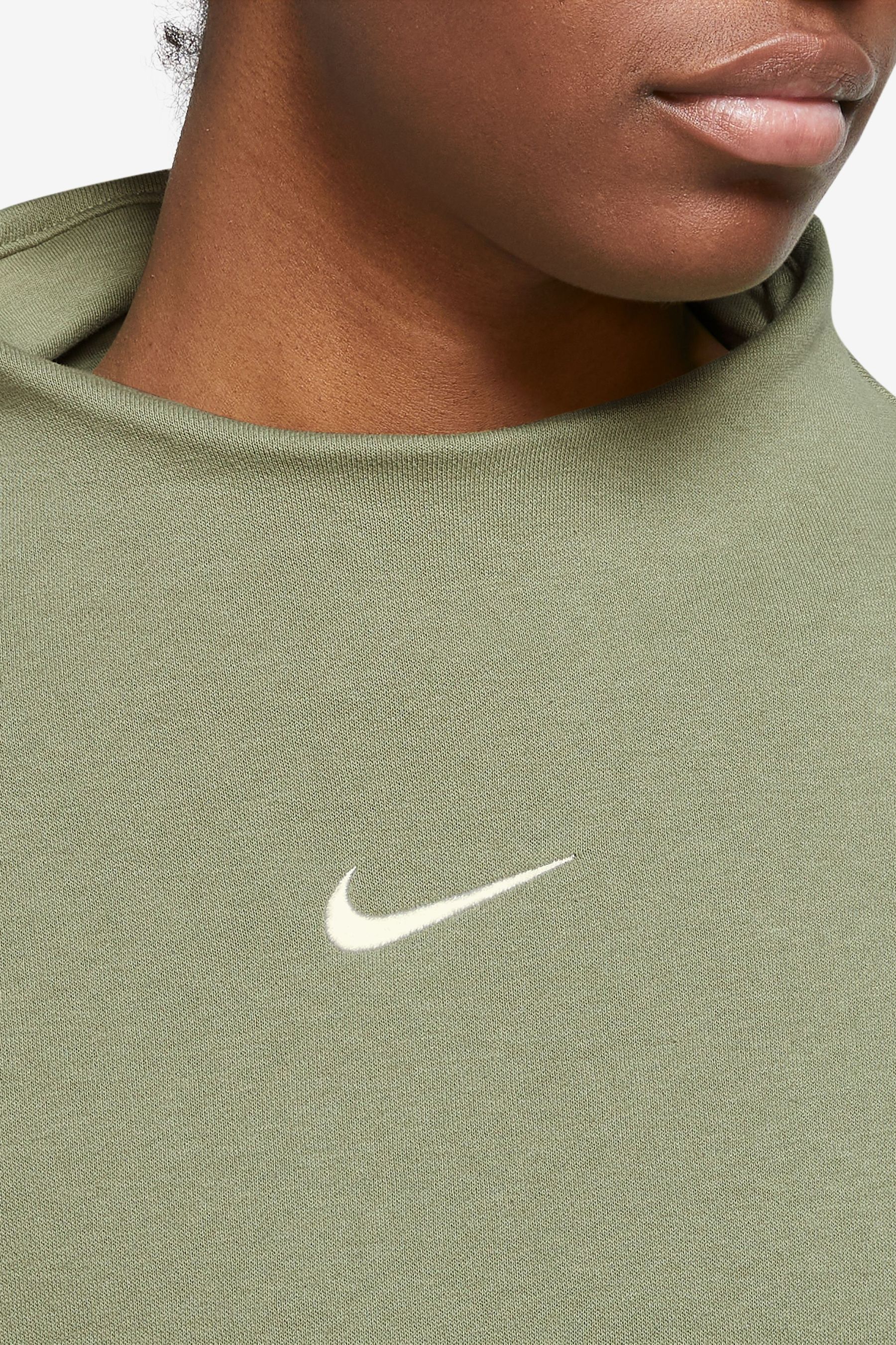 Nike mini swoosh oversized boxy sweatshirt in yello online