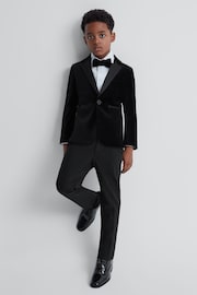 Reiss Black Knightsbridge Junior Tuxedo Trousers - Image 1 of 6