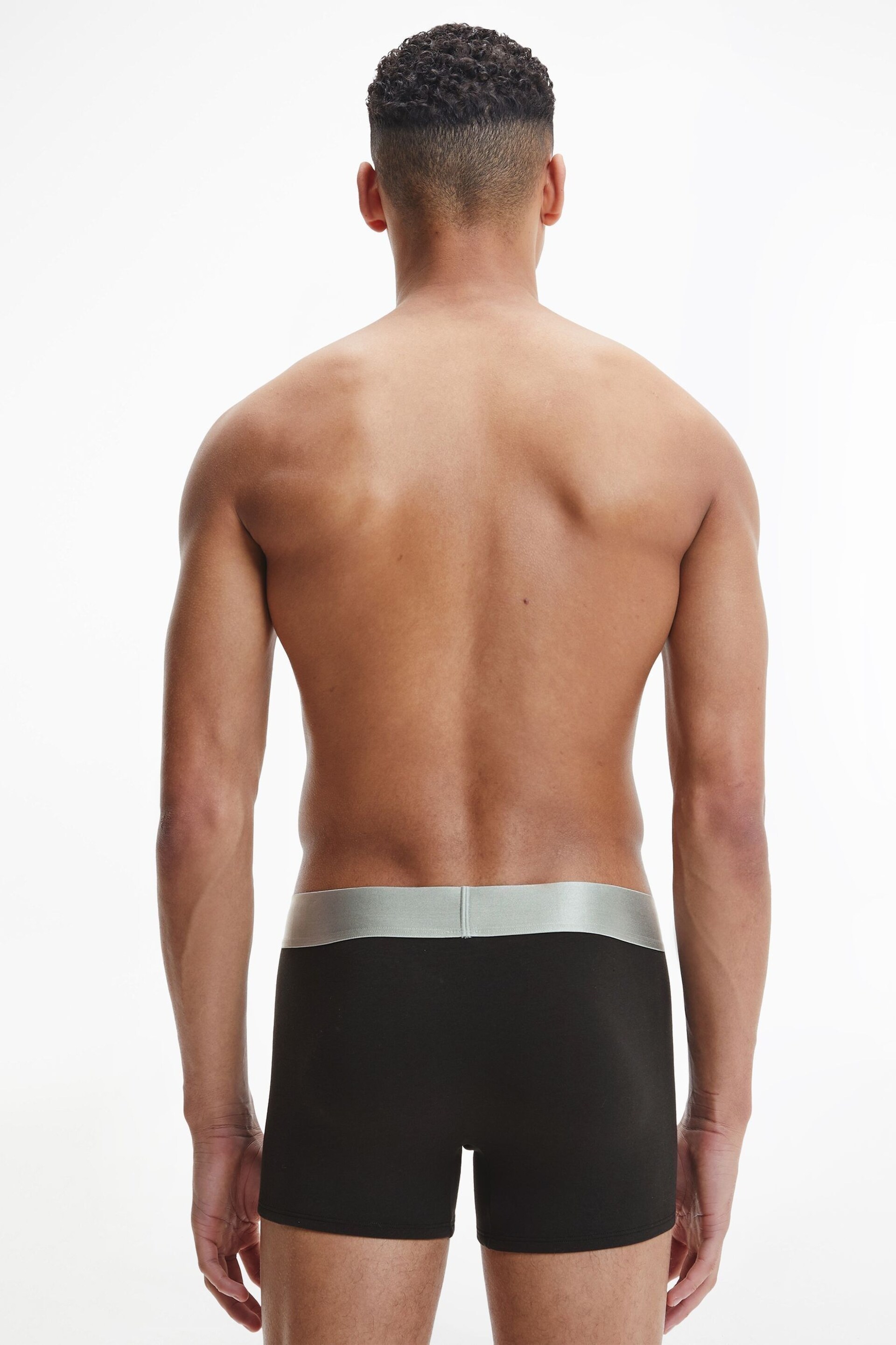 Calvin Klein Black Sustainable Steel Trunks 3 Pack - Image 3 of 5