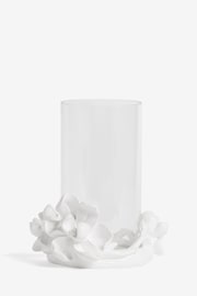 White Magnolia Flower Hurricane Candle Holder - Image 4 of 4