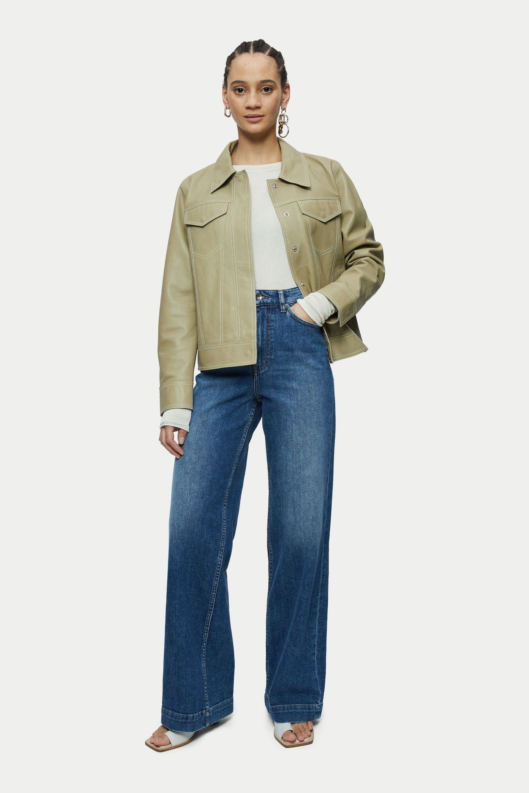 Buy Jigsaw Blue Balfour Long Wide Leg Jeans from the Next UK online shop