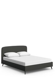 Grey Charcoal Simple Contemporary Matson Upholstered Bed Bed Frame - Image 4 of 6