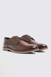 MOSS Brown Rogue Plain John Carter Derby Shoes - Image 1 of 4