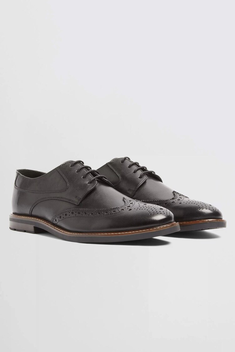 MOSS Black Rogue John Leo Derby Brogues - Image 1 of 4