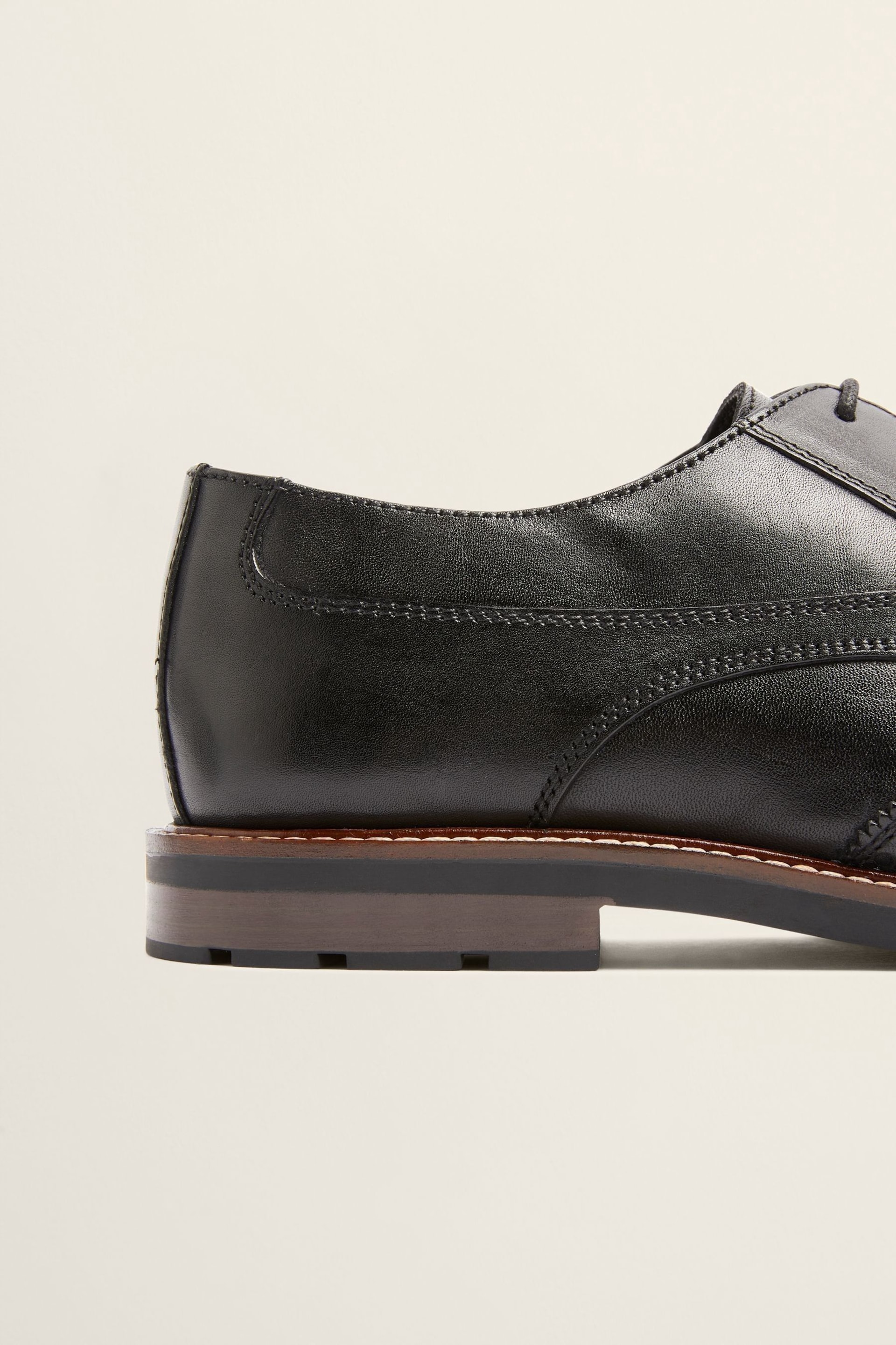 MOSS Black Rogue John Leo Derby Brogues - Image 4 of 4