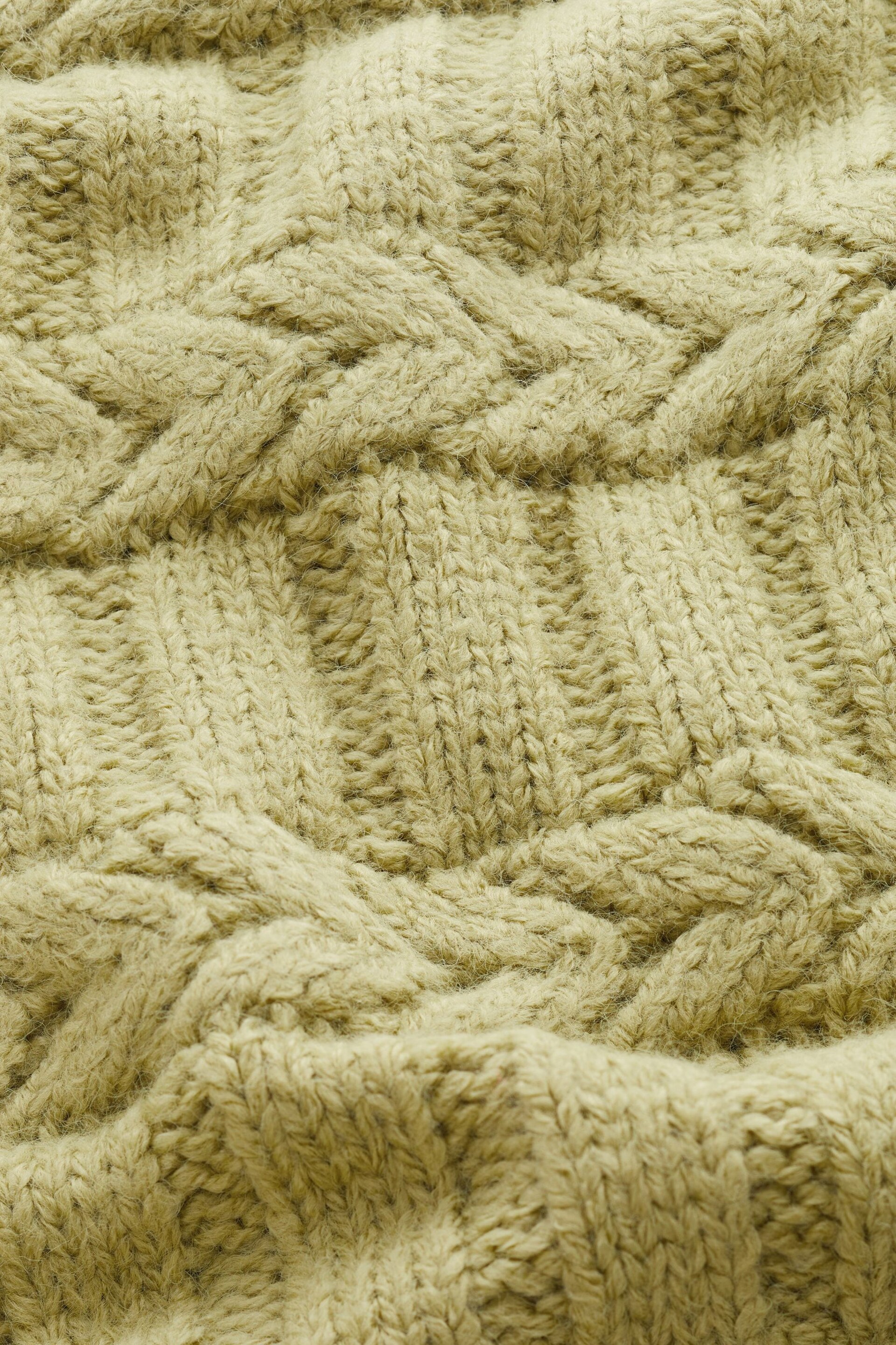 Green Cable Detail High Neck Jumper - Image 6 of 6