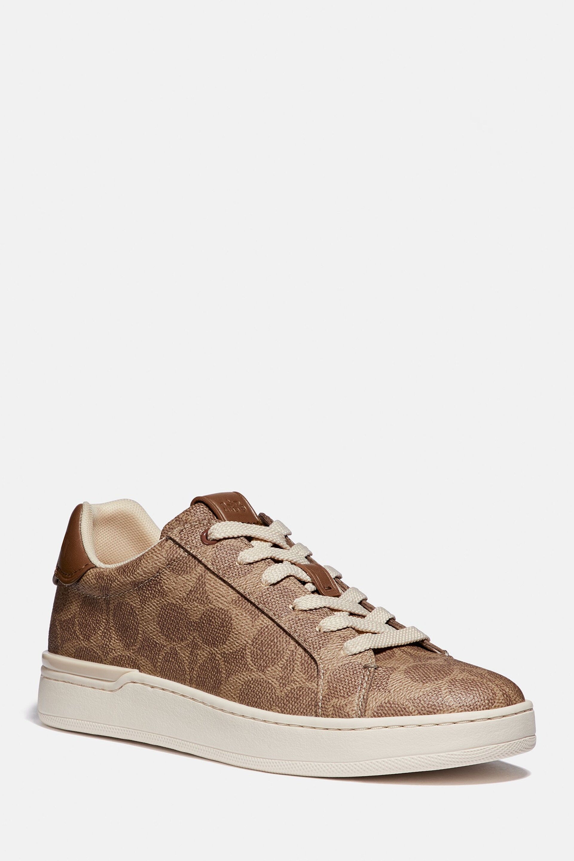 Coach Lowline Jacquard Print Trainers - Image 2 of 4