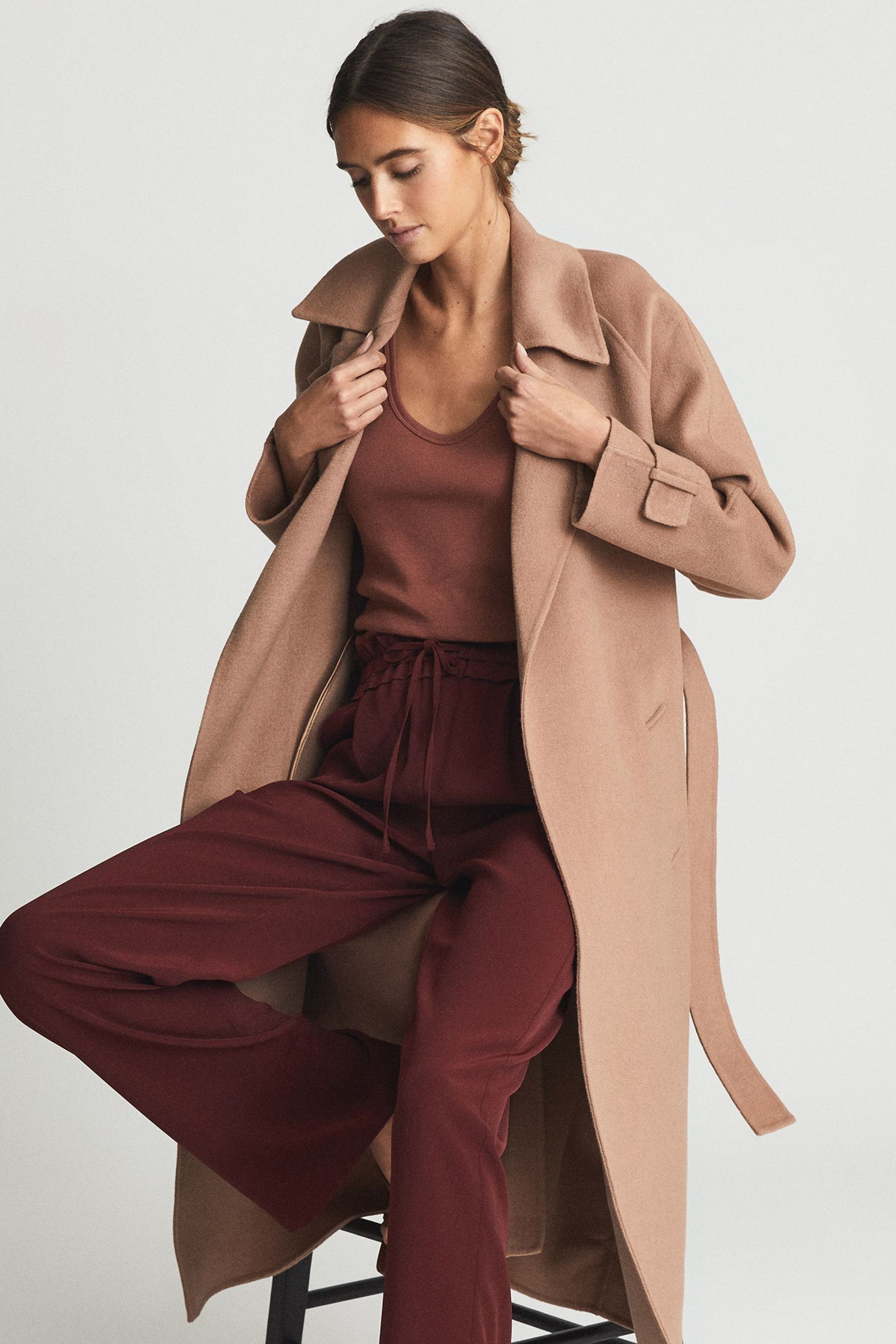 Reiss belted coat cheap