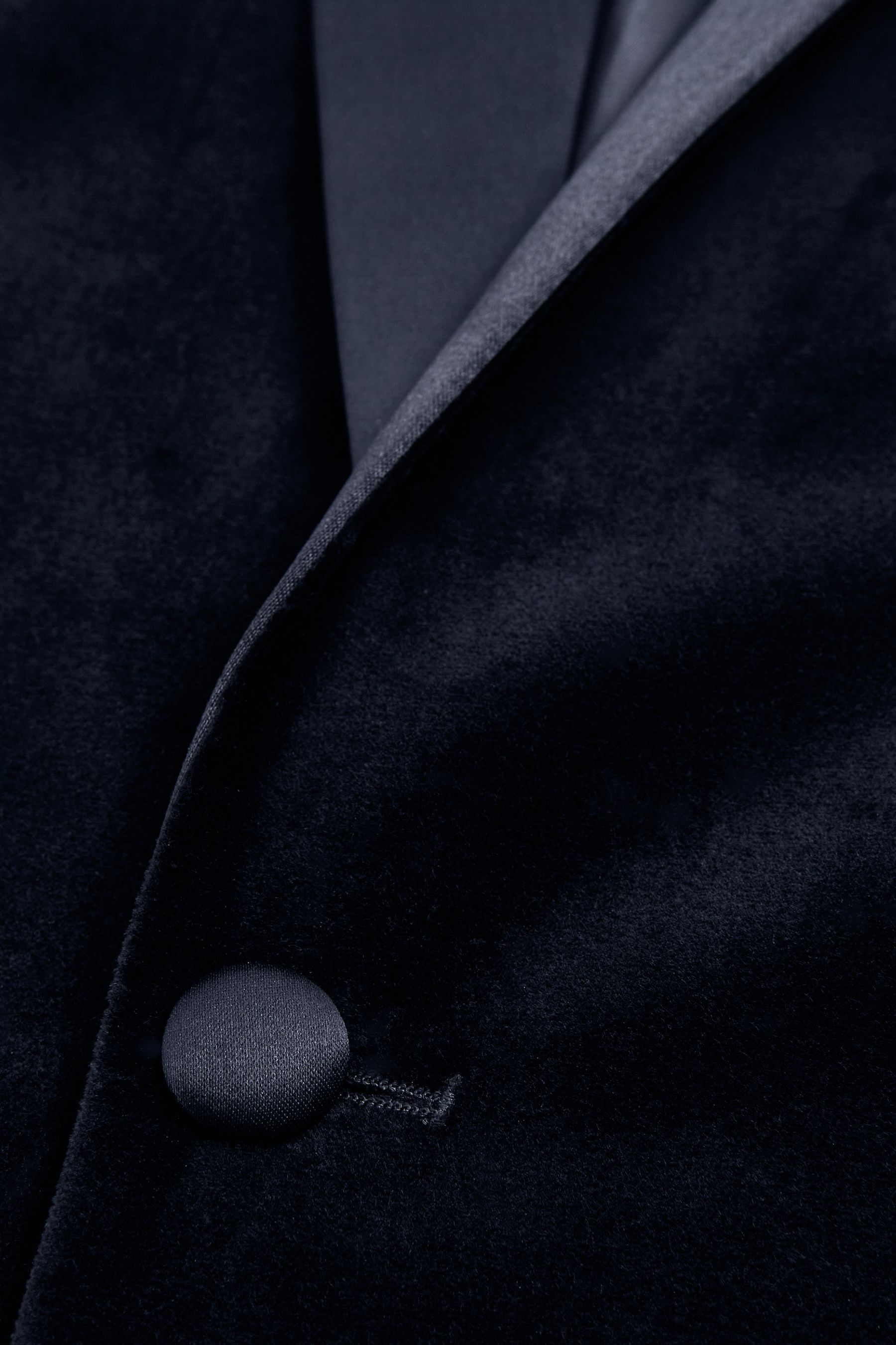 Buy Reiss Navy Ace Velvet Single Breasted Slim Fit Jacket from the Next UK online shop