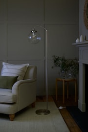 Brushed Chrome Bourton Floor Lamp - Image 3 of 8