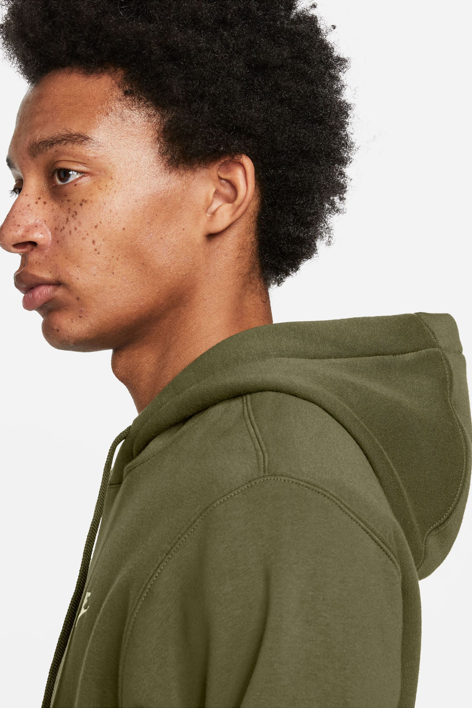 Buy Nike Olive Green Club Pullover Hoodie from Next Luxembourg