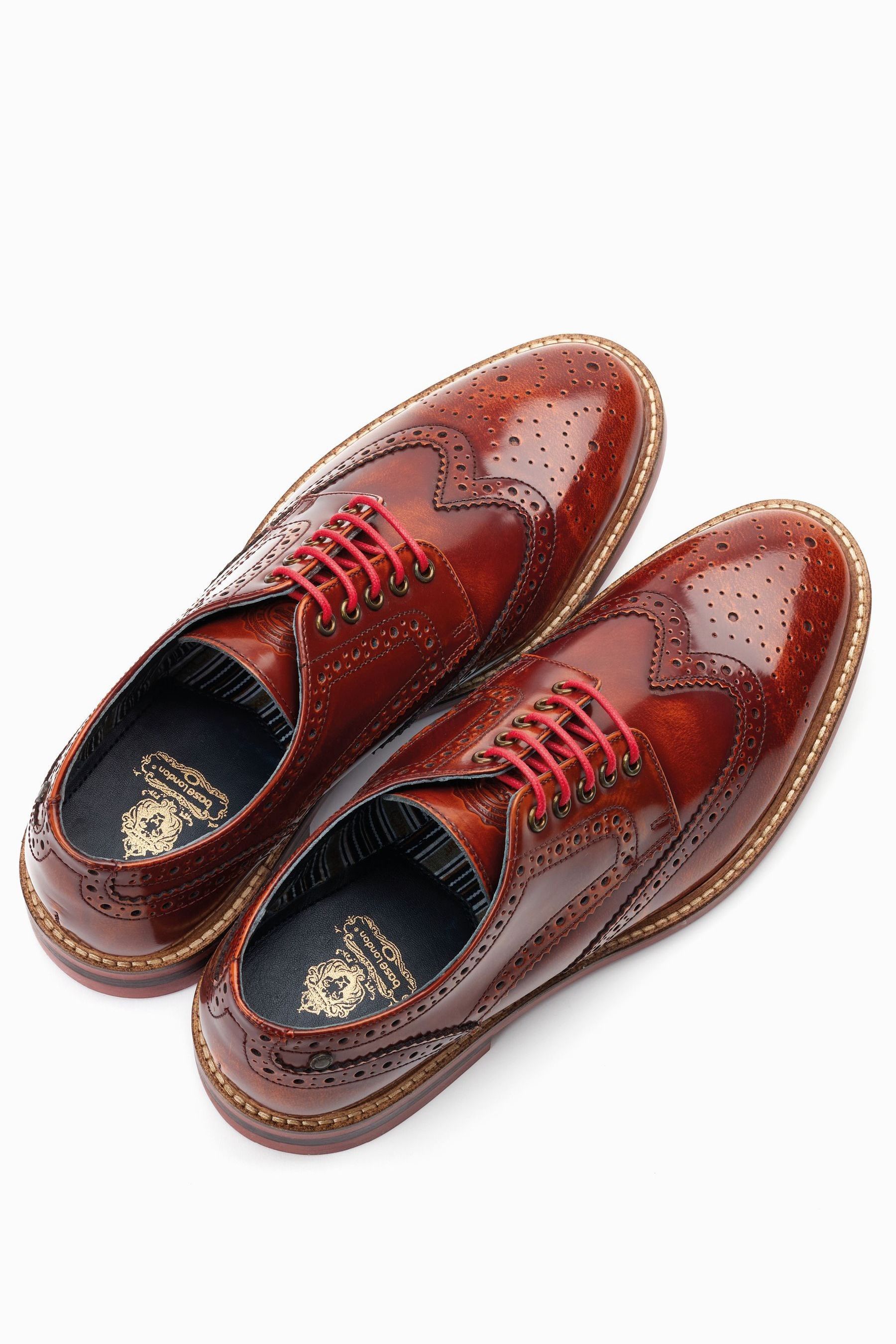 Buy Base London Woburn Lace Up Brogue Shoes from Next Luxembourg