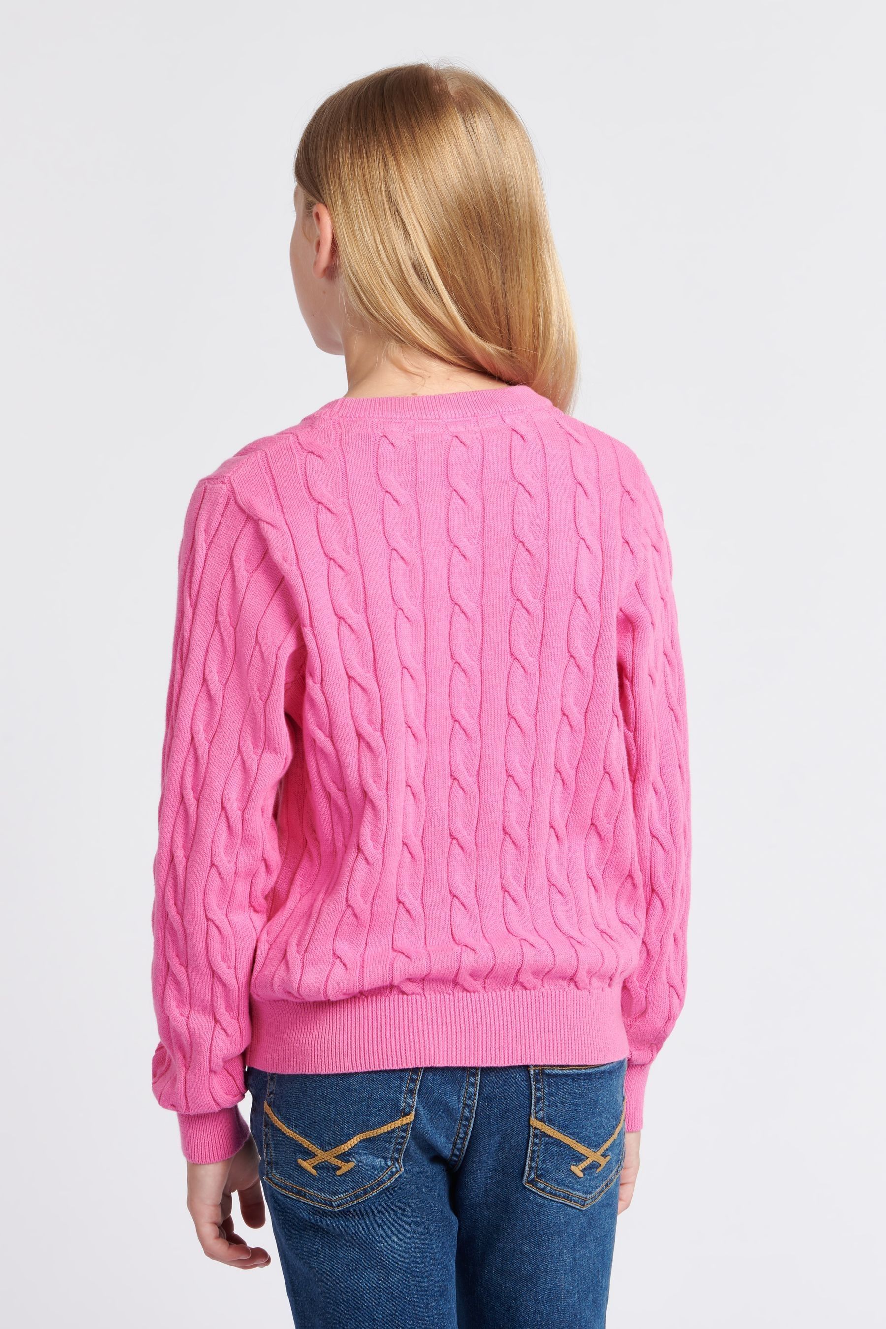 Buy U.S. Polo Assn. Pink Girls Cable Knit Jumper from Next Canada
