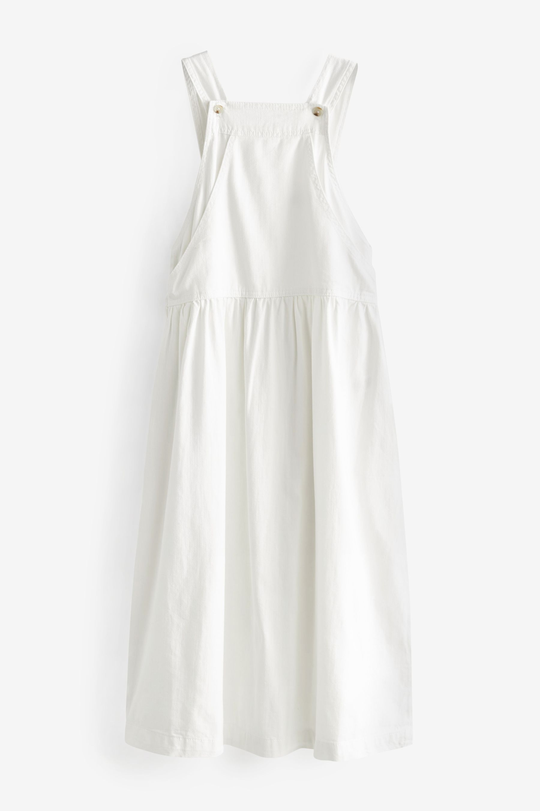 White denim pinafore hot sale