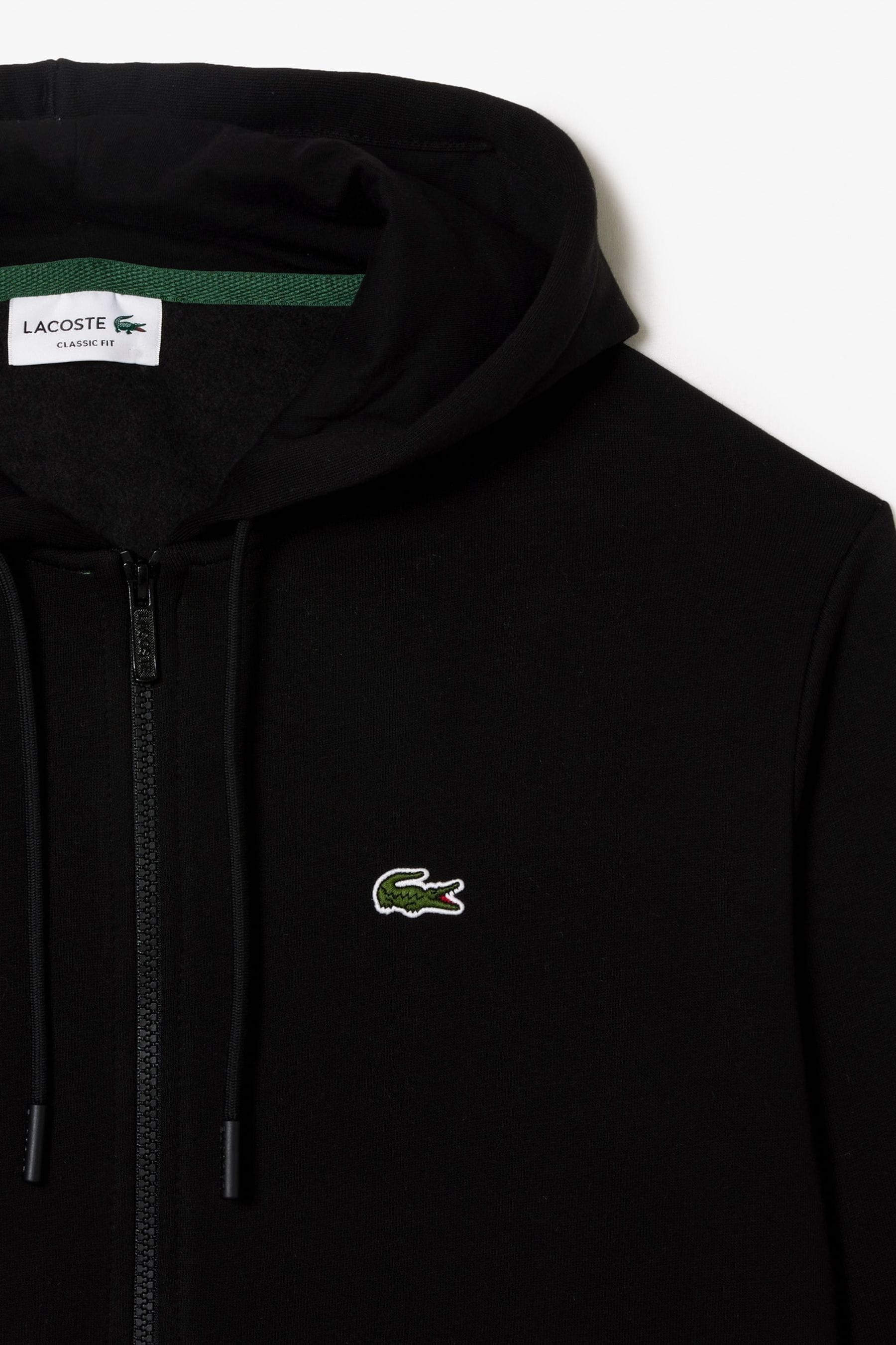 Lacoste black zip hoodie on sale