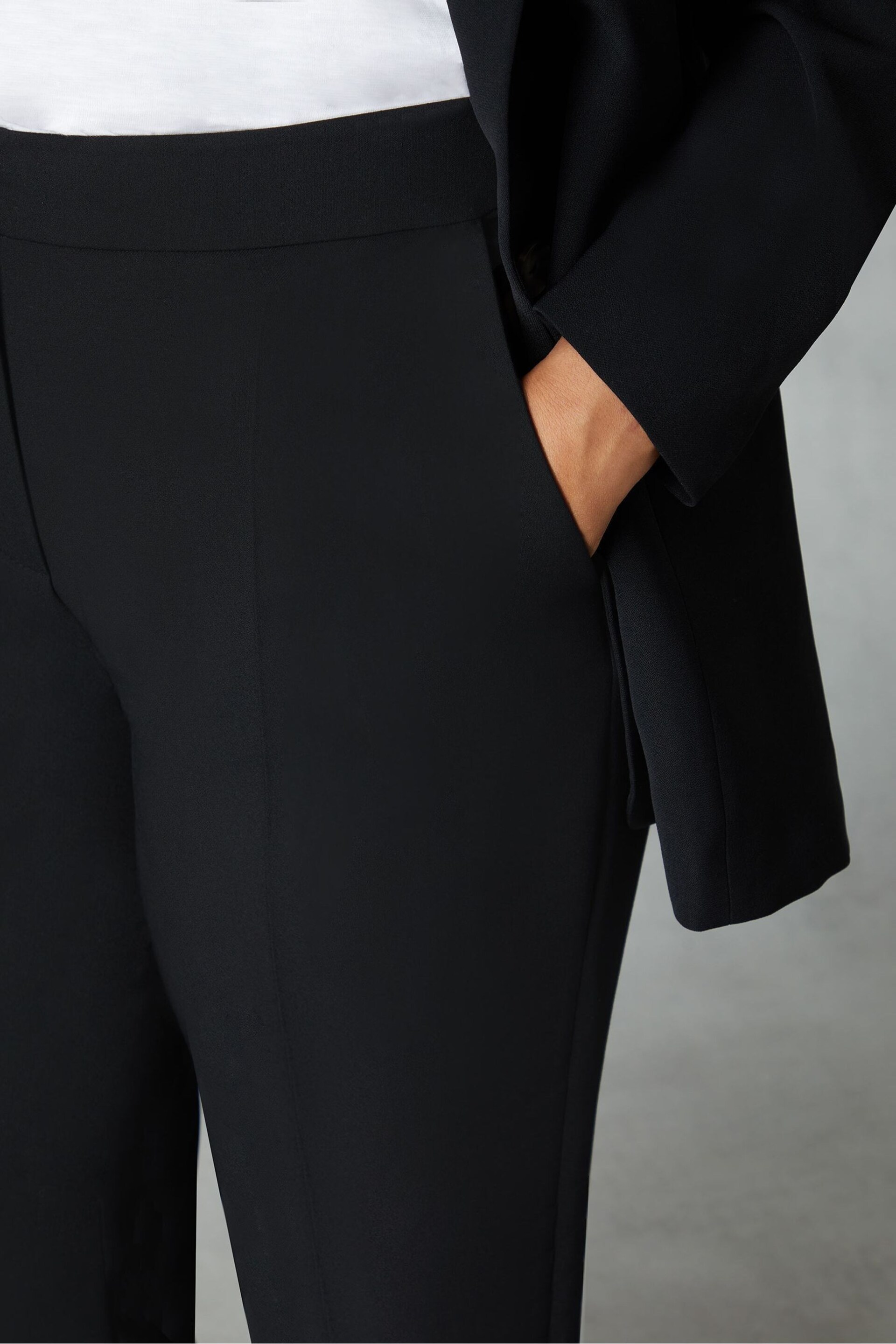 Live Unlimited Curve Stretch Tapered Regular Length Black Trousers - Image 3 of 4