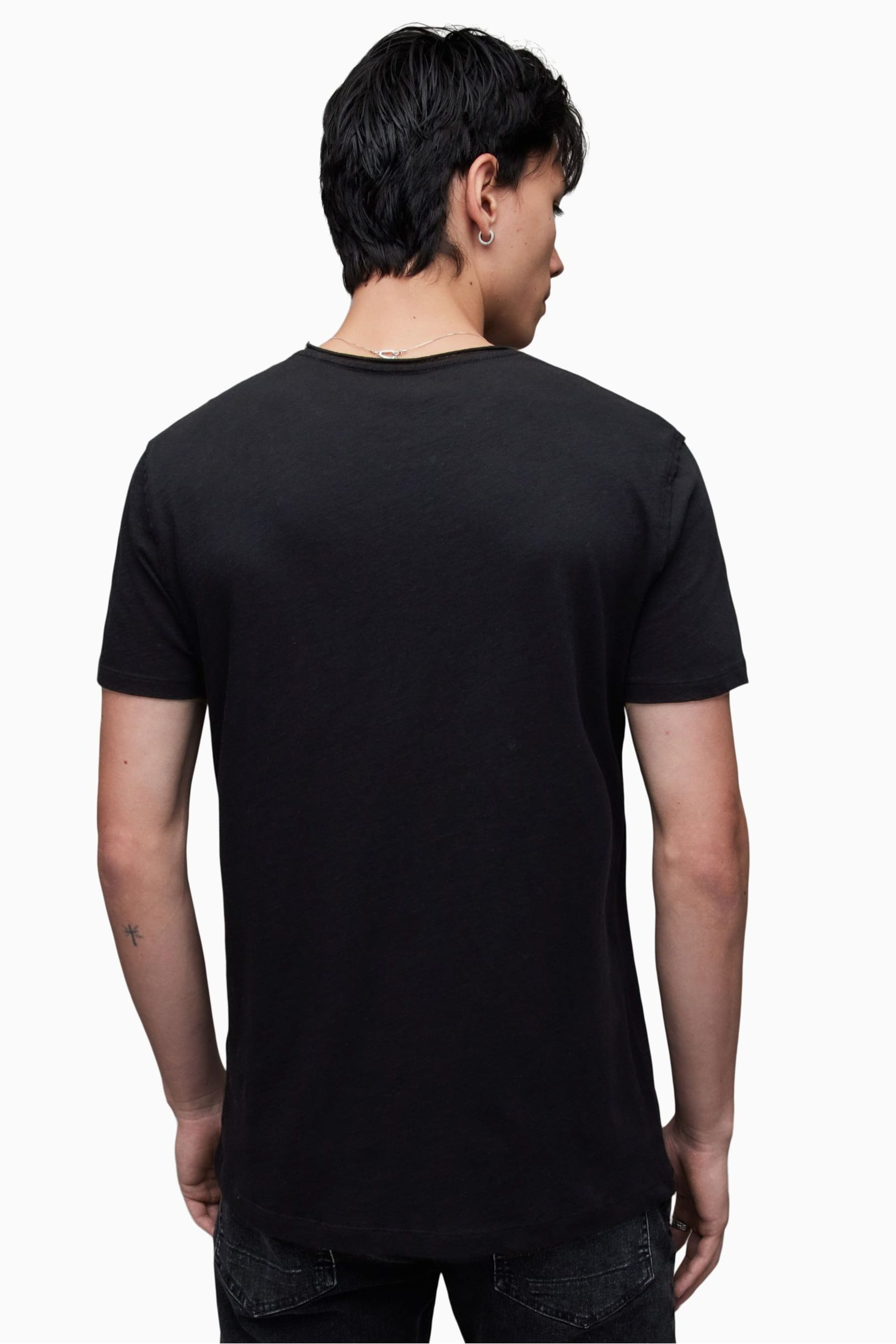 AllSaints Black Figure Short-Sleeve Crew T-Shirt - Image 2 of 7