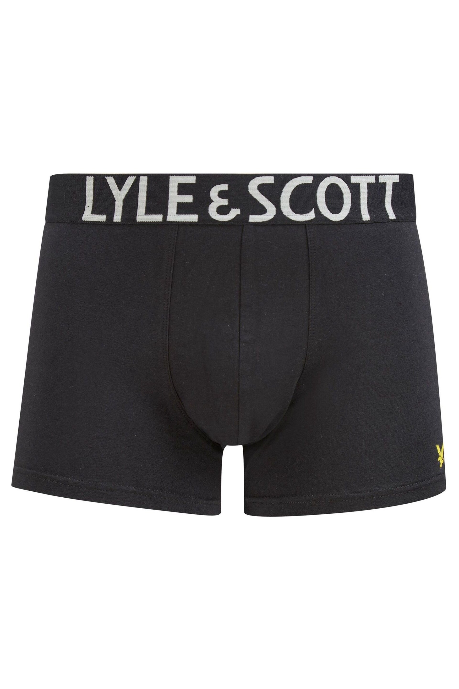 Lyle And Scott Black Daniel Premium Underwear Trunks 3 Pack - Image 2 of 3