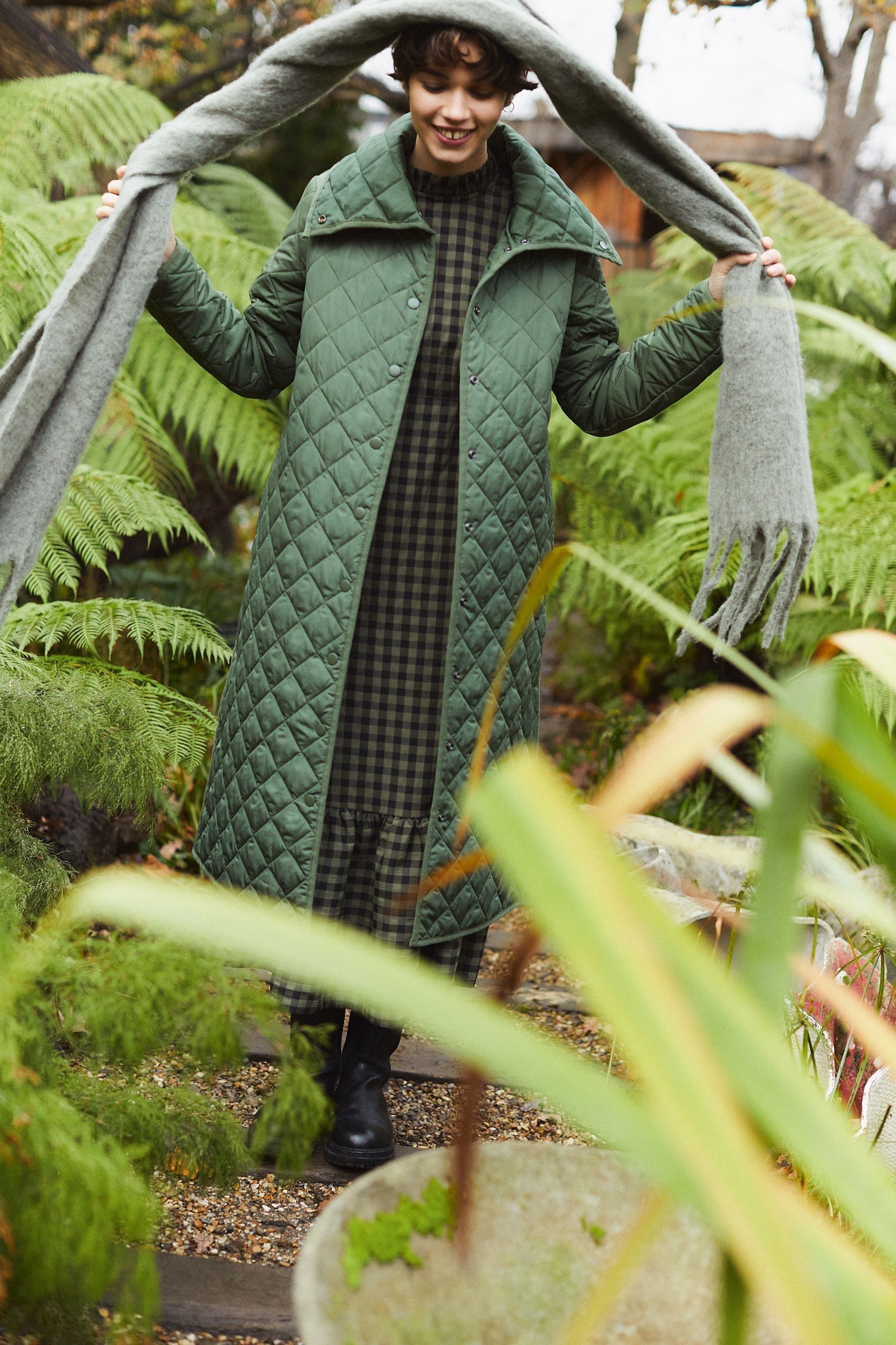 Buy Monsoon Green Stella Quilted Padded Coat from Next Luxembourg