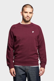 Penfield Burgundy Red Bear Chest Badge Crew Sweatshirt - Image 1 of 7