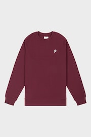 Penfield Burgundy Red Bear Chest Badge Crew Sweatshirt - Image 6 of 7