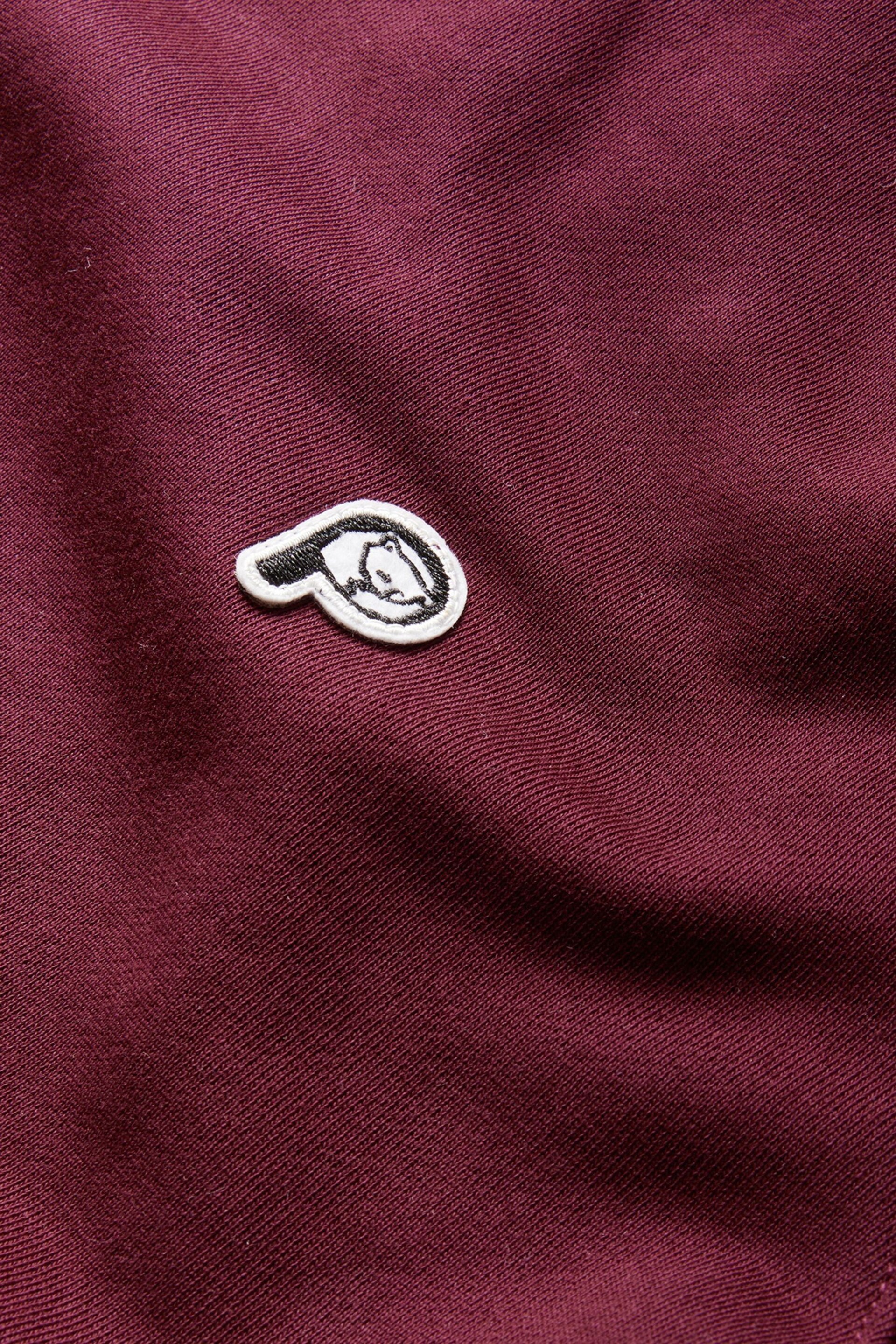 Penfield Burgundy Red Bear Chest Badge Crew Sweatshirt - Image 7 of 7