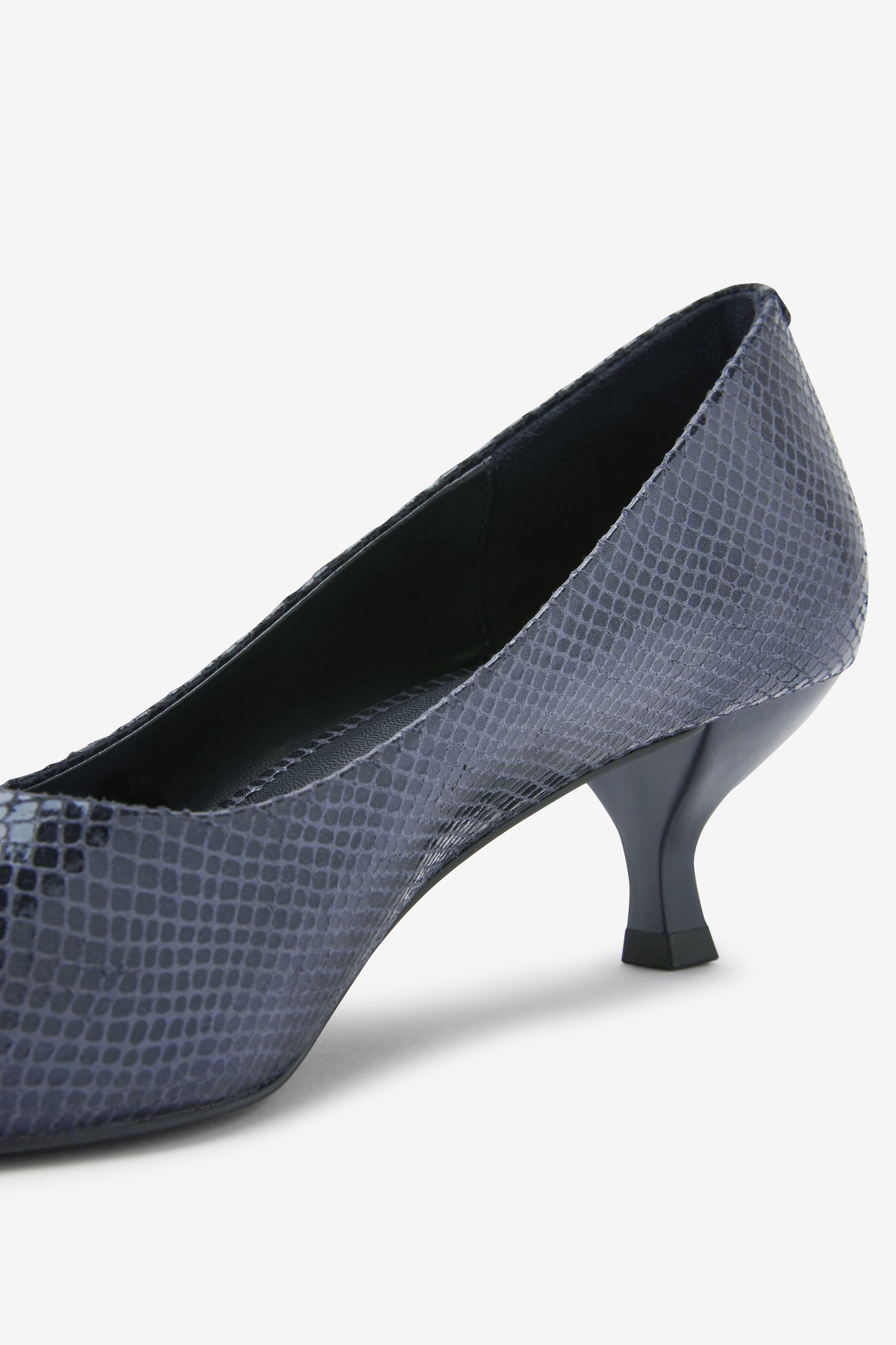 Navy wide fit kitten heel shoes clearance