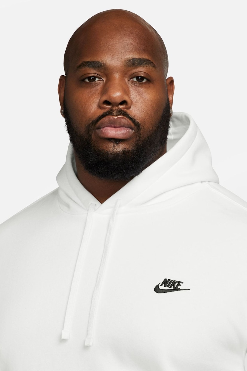 Nike White Club Pullover Hoodie - Image 10 of 20