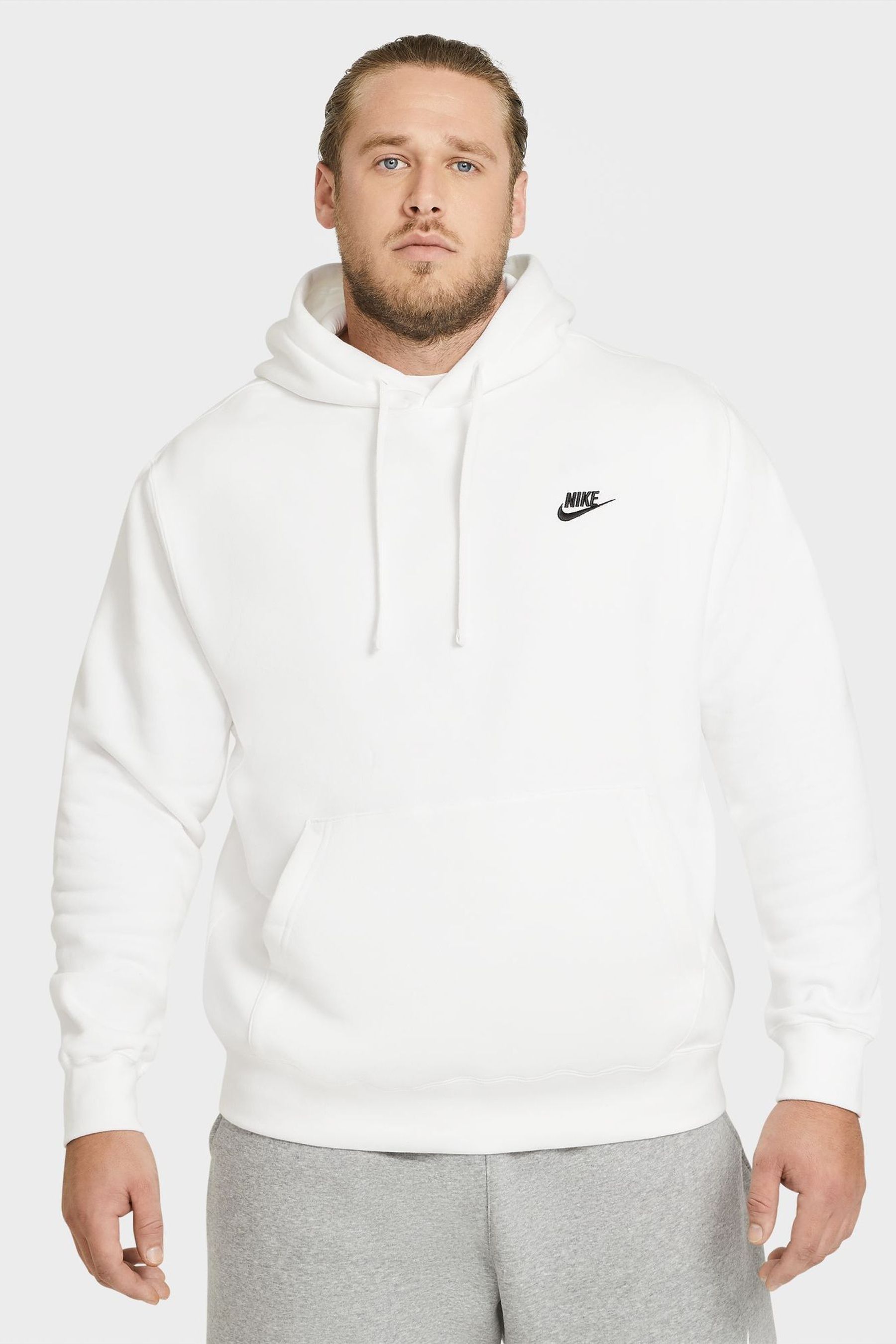 Nike club sweater wit on sale