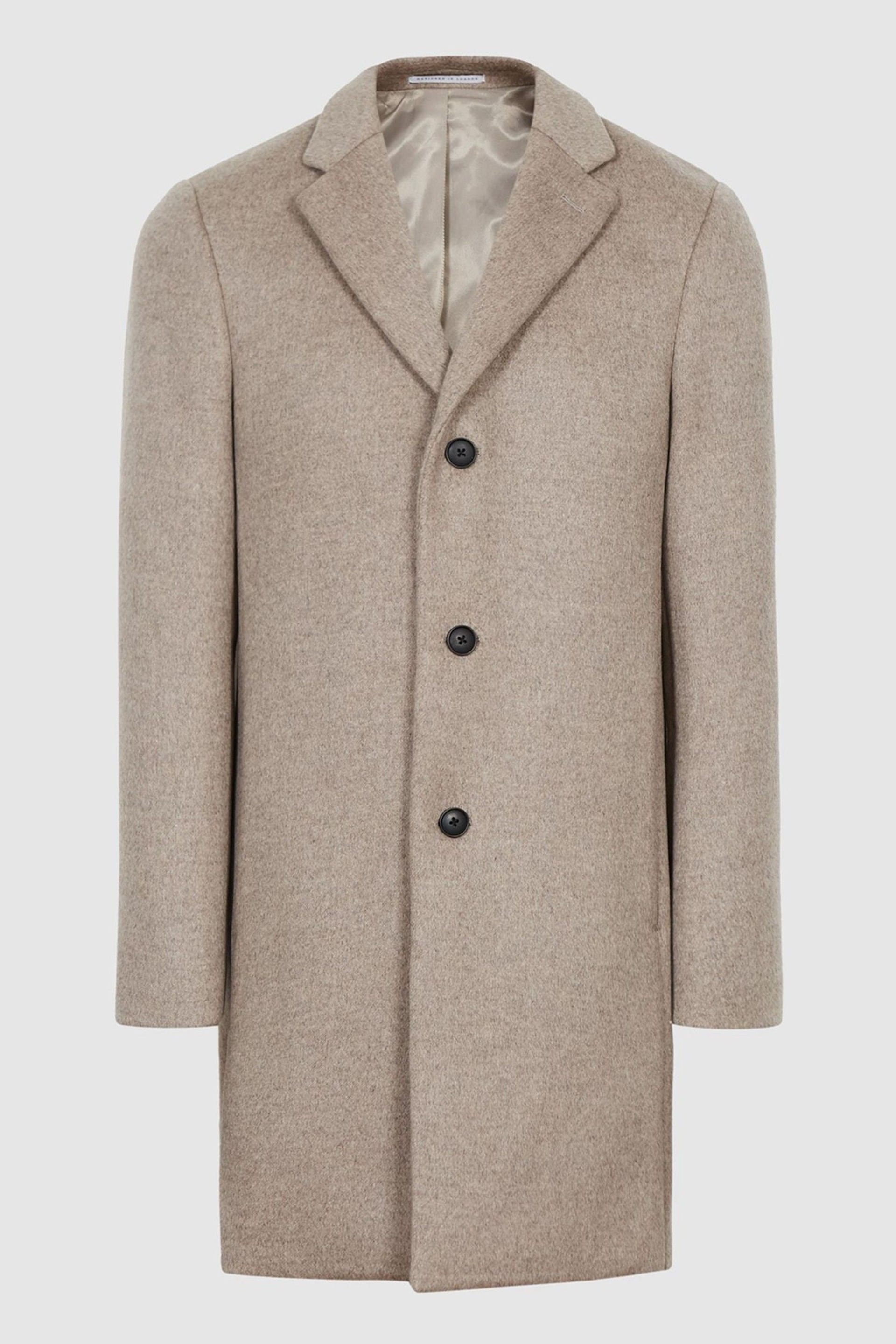 Reiss Natural Gable Wool Blend Epsom Overcoat - Image 2 of 5