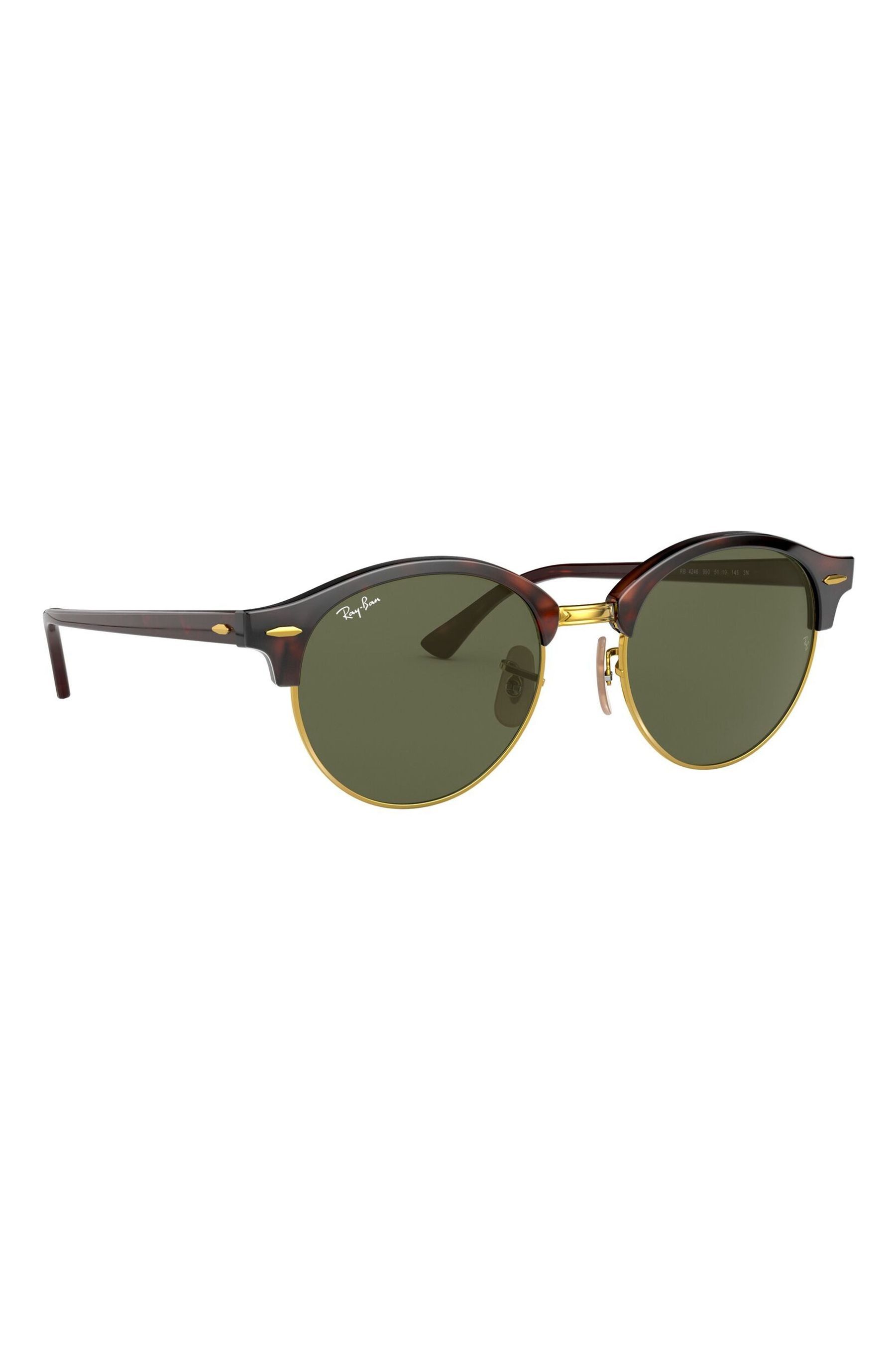 Buy Ray Ban Clubround Brown Sunglasses from the Next UK online shop