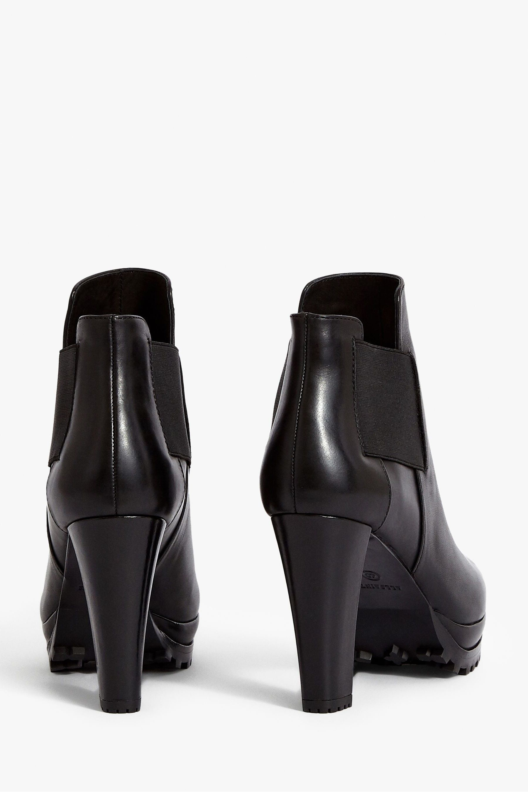 Buy AllSaints Black Sarris Leather Boots from Next USA