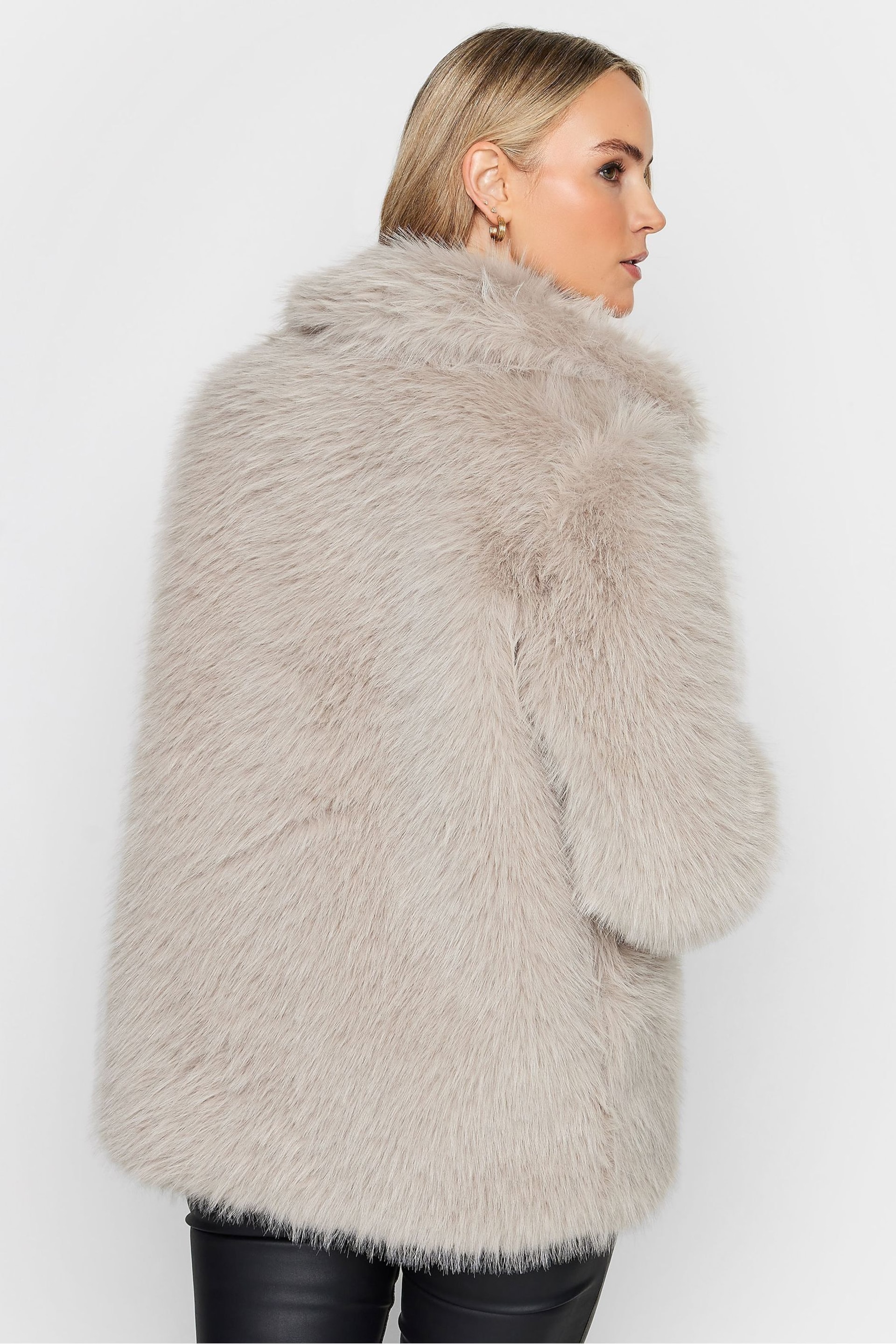 Long Tall Sally Natural Long Faux Fur Coats - Image 2 of 5