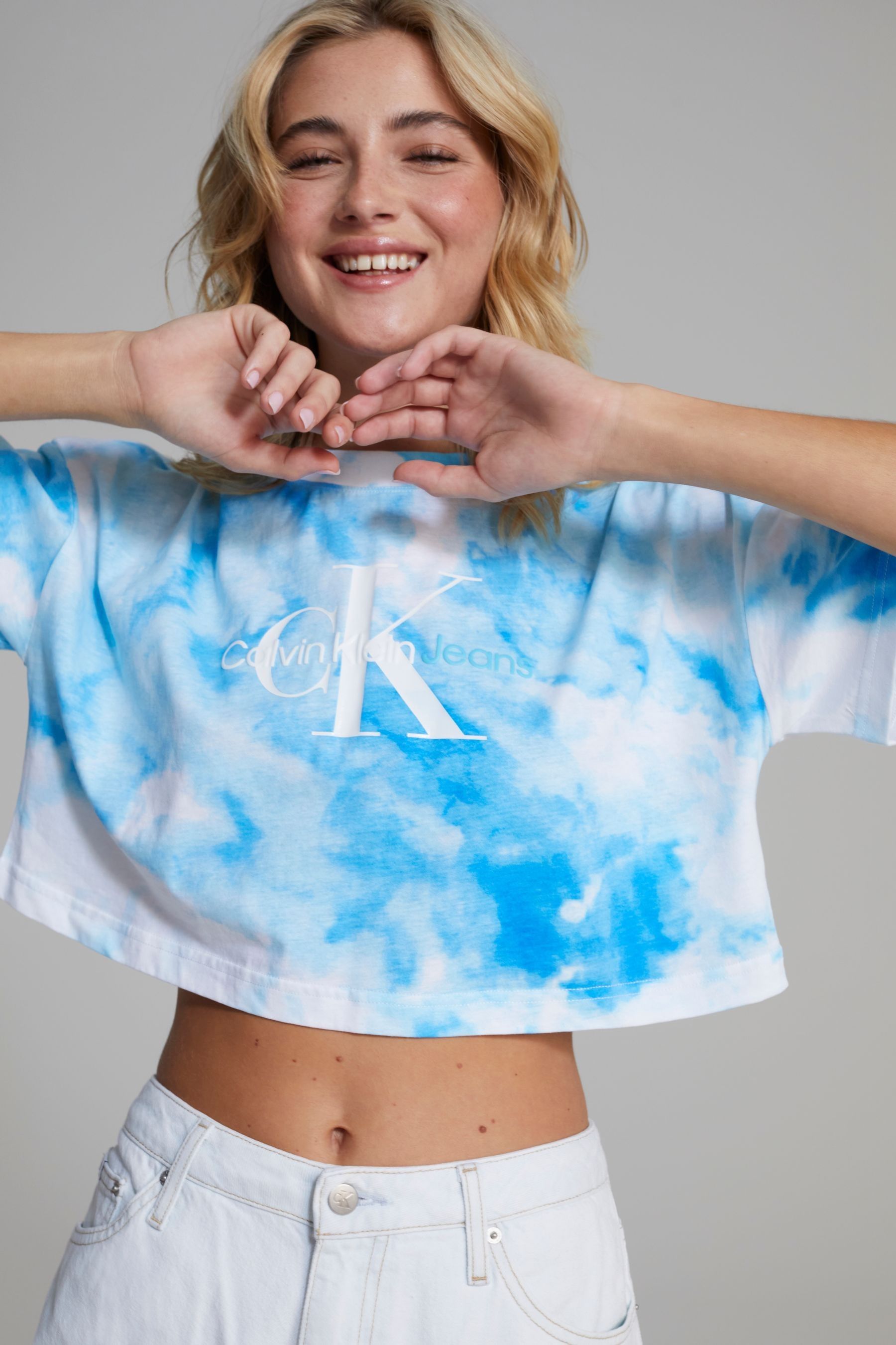 Buy Calvin Klein Jeans Blue Aqua All Over Print T Shirt from Next Luxembourg