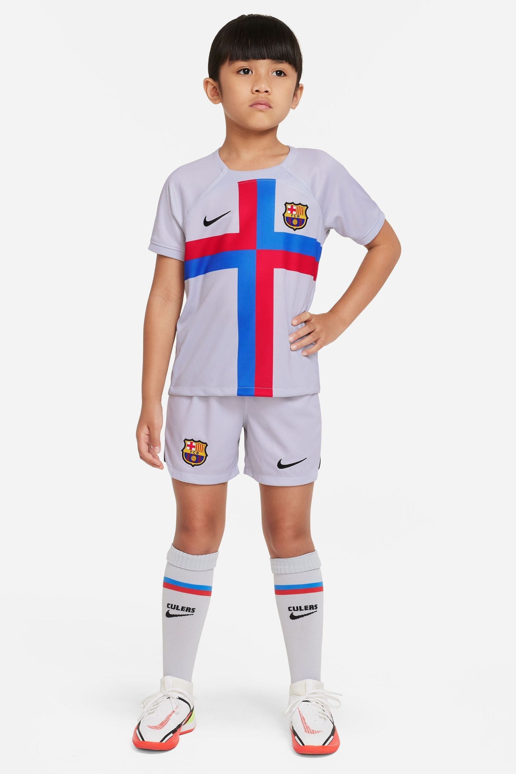 Buy Nike Grey F.C. Barcelona 22 23 Third Football Kit from Next Luxembourg