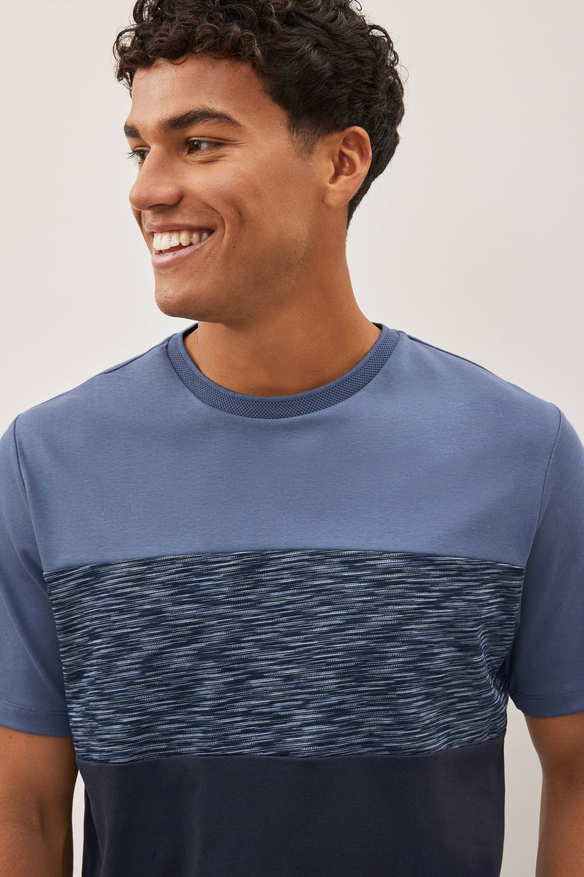 Navy Blue Inject Soft Touch T-Shirt - Image 3 of 7