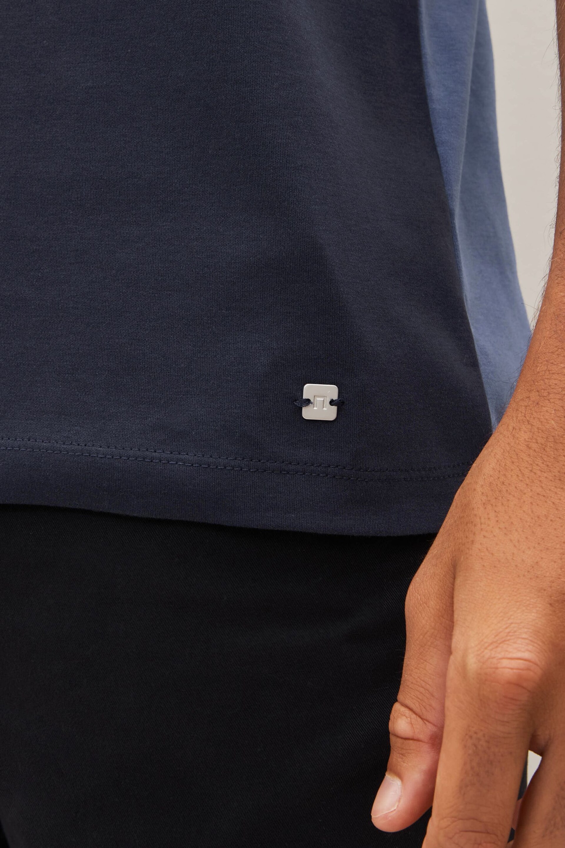 Navy Blue Inject Soft Touch T-Shirt - Image 4 of 7