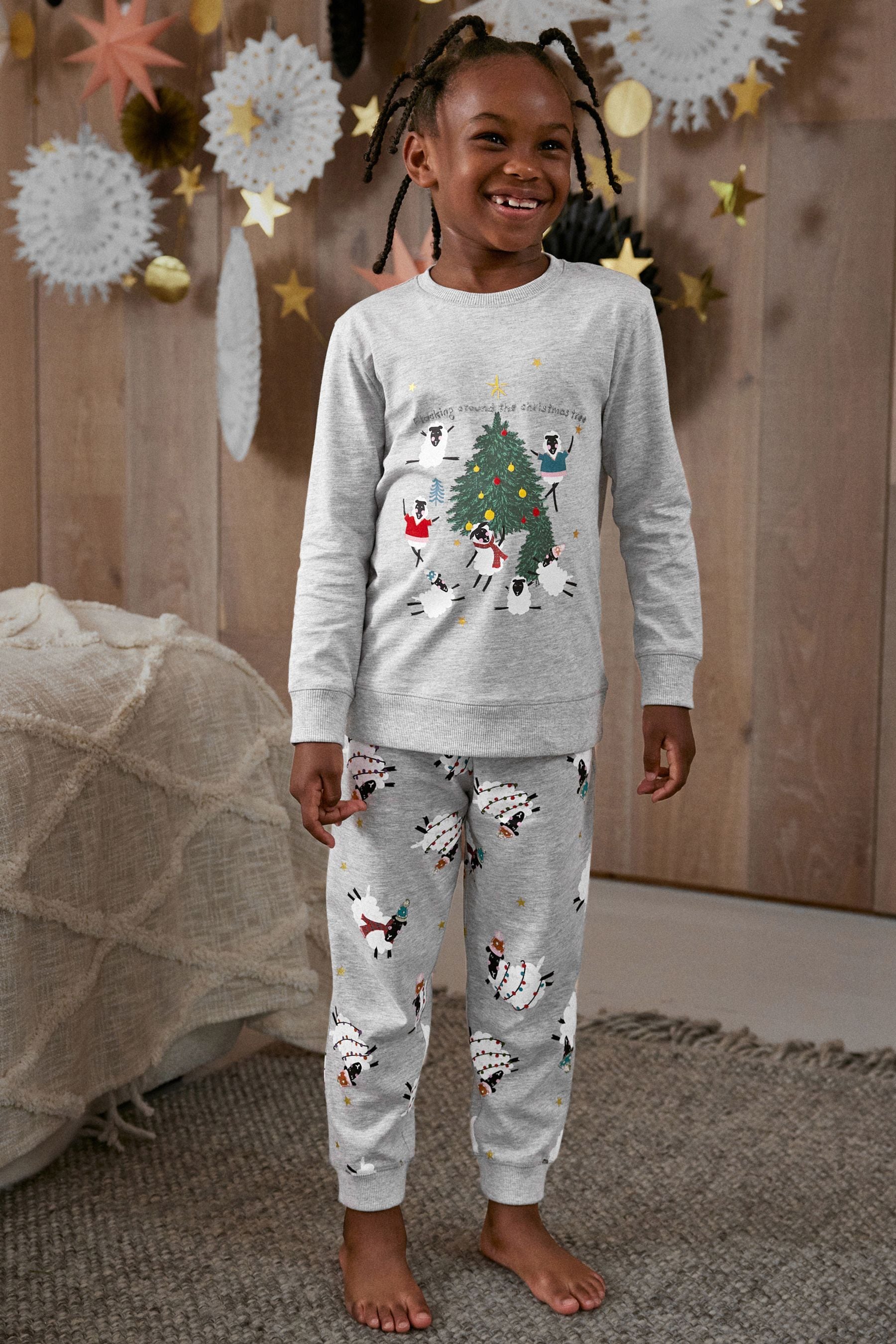 Buy Grey Sheep Matching Family Older kids Jersey Pyjamas 9mths 16yrs 9mths 16yrs from Next Luxembourg
