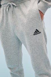 adidas Grey/Black Regular Essentials Fleece Tapered Joggers - Image 5 of 6