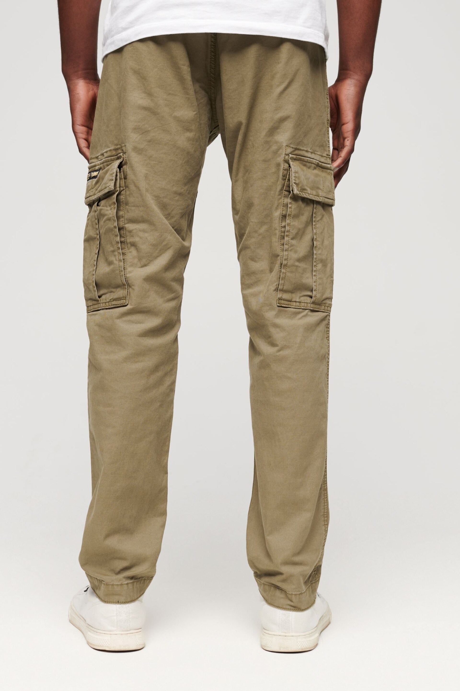 Superdry Khaki Green Core Cargo Utility Cargo Trousers - Image 2 of 6