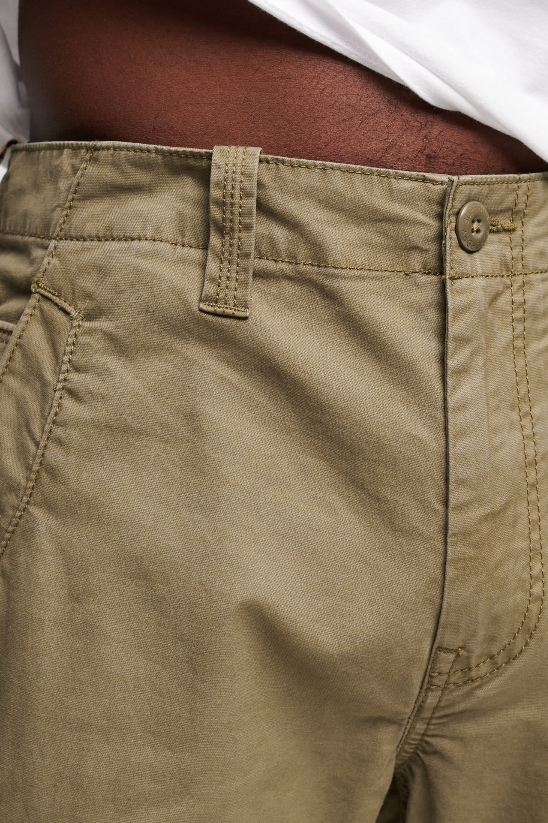 Superdry Khaki Green Core Cargo Utility Cargo Trousers - Image 4 of 6