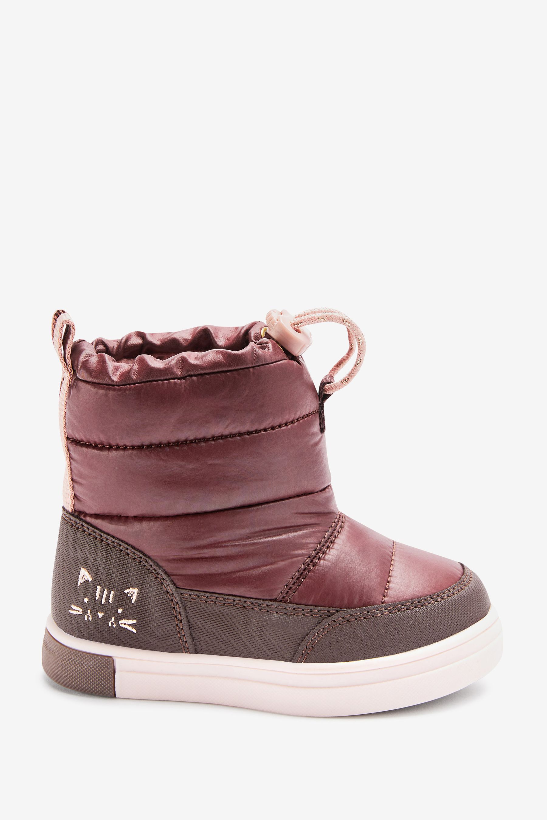 Quilted boots brown outlet