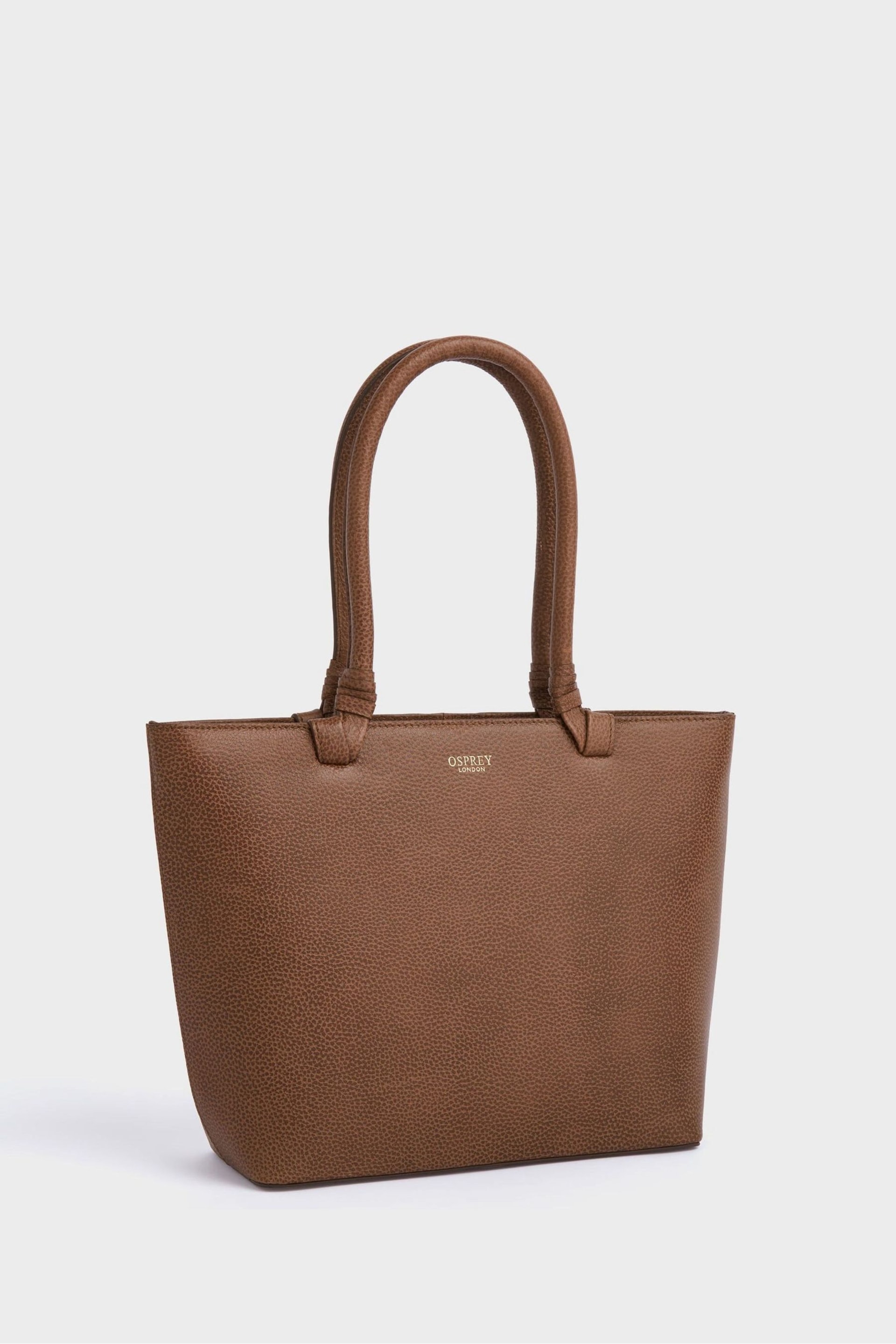 OSPREY LONDON Tan The Collier Leather Shoulder Tote Bag - Image 2 of 5
