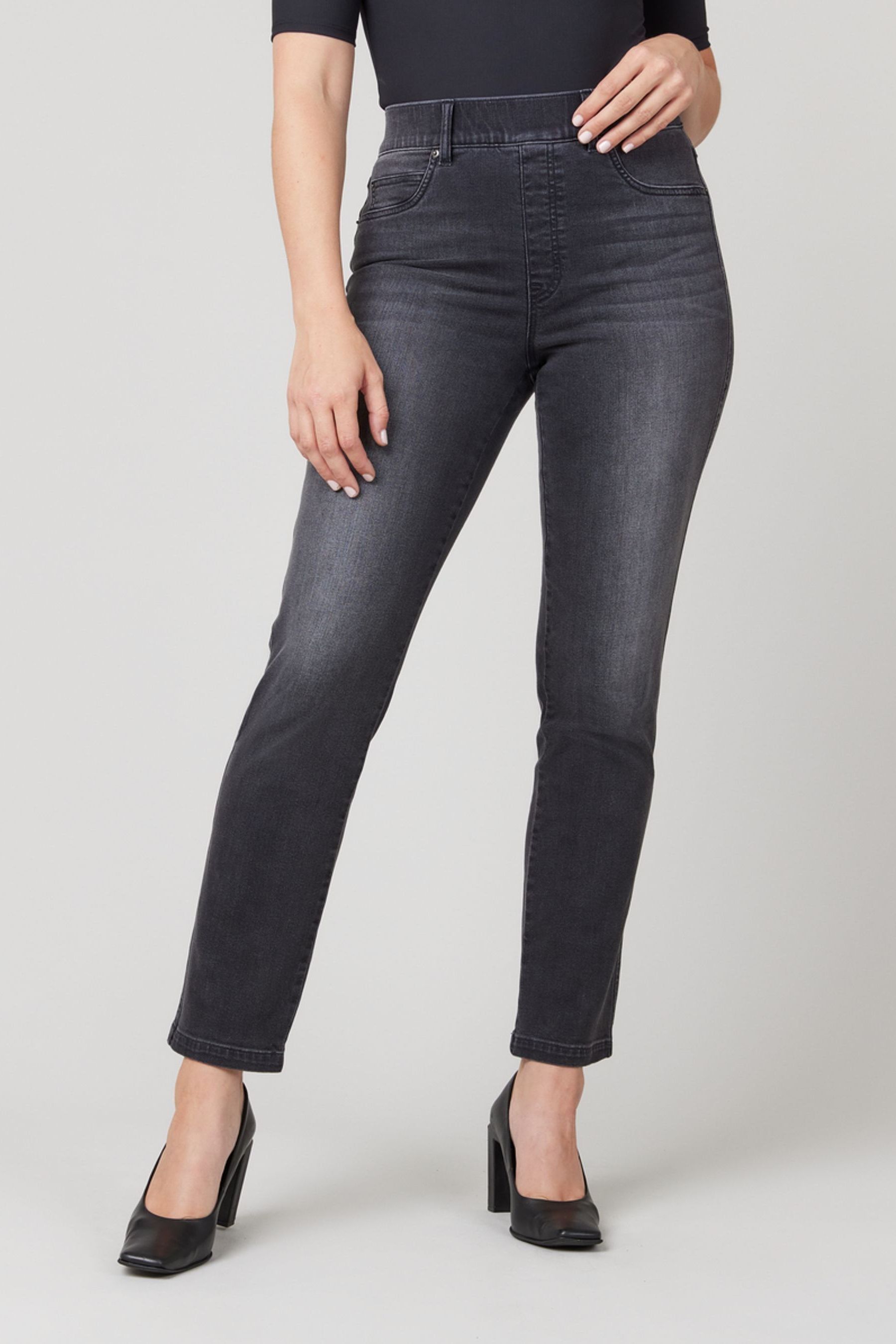 Buy SPANX Black Straight Leg Jeans from Next Luxembourg