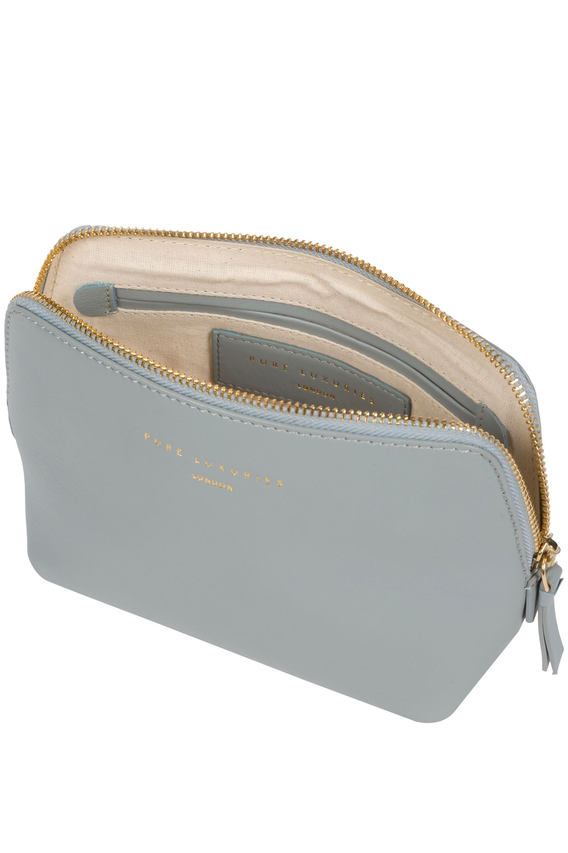 Pure Luxuries London Theydon Leather Cosmetic Bag - Image 3 of 5